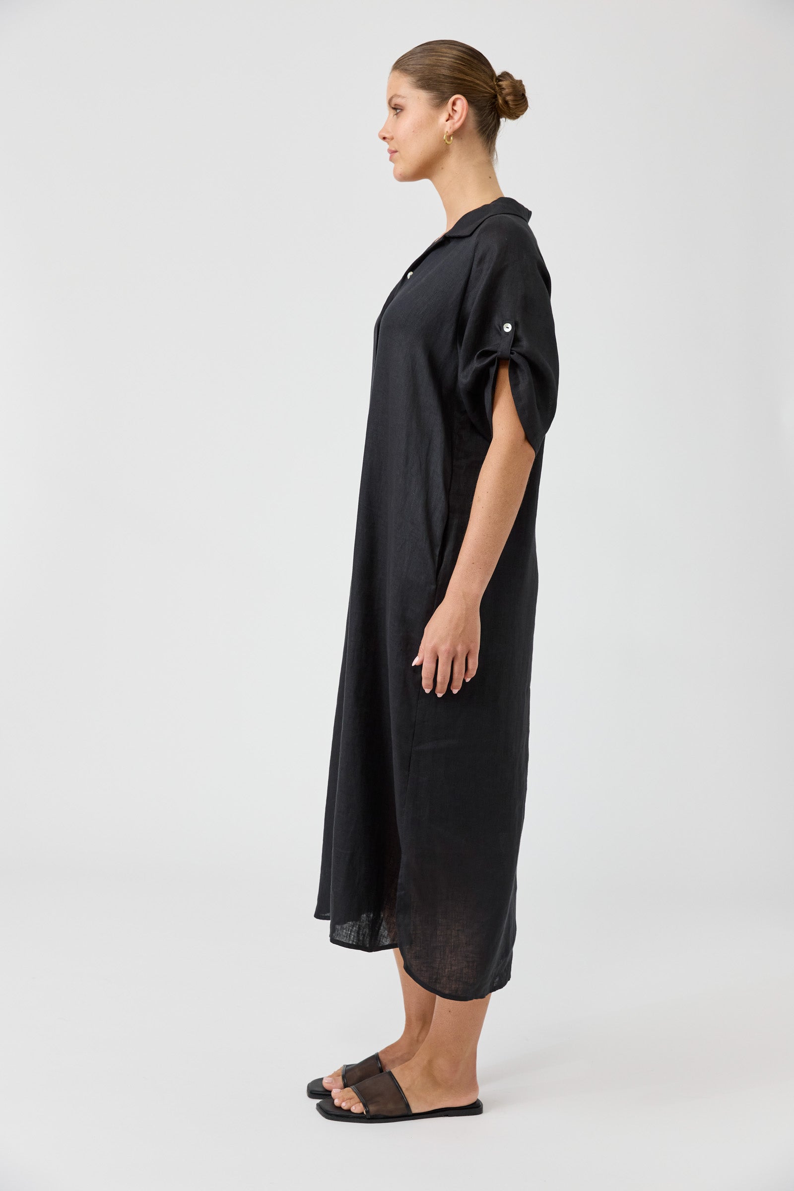 Studio Shirt Dress - Ebony