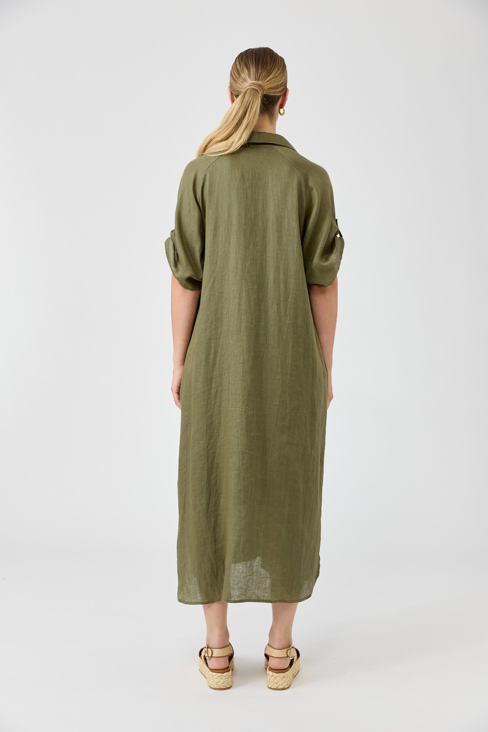 Studio Shirt Dress - Khaki