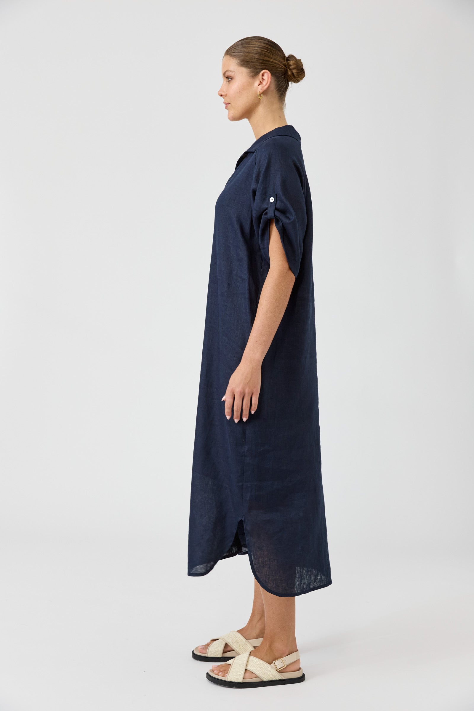 Studio Shirt Dress - Navy