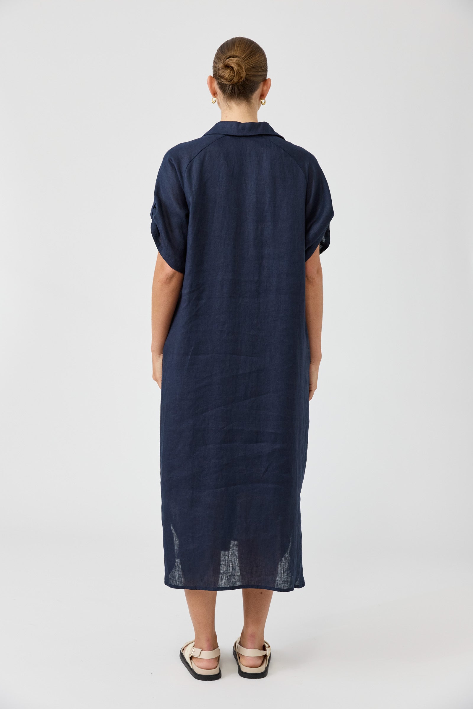 Studio Shirt Dress - Navy