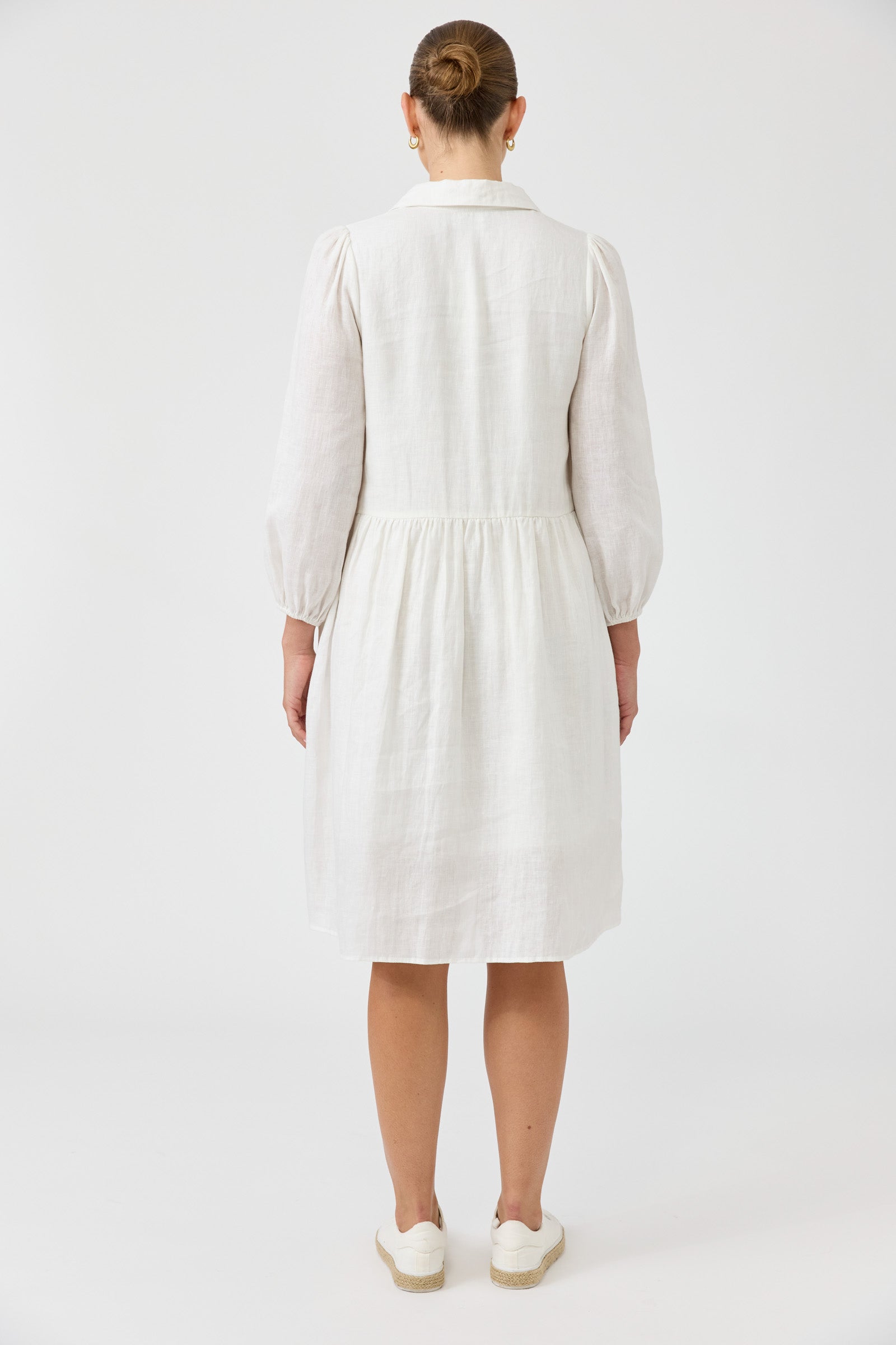 Studio Midi Shirt Dress - Salt