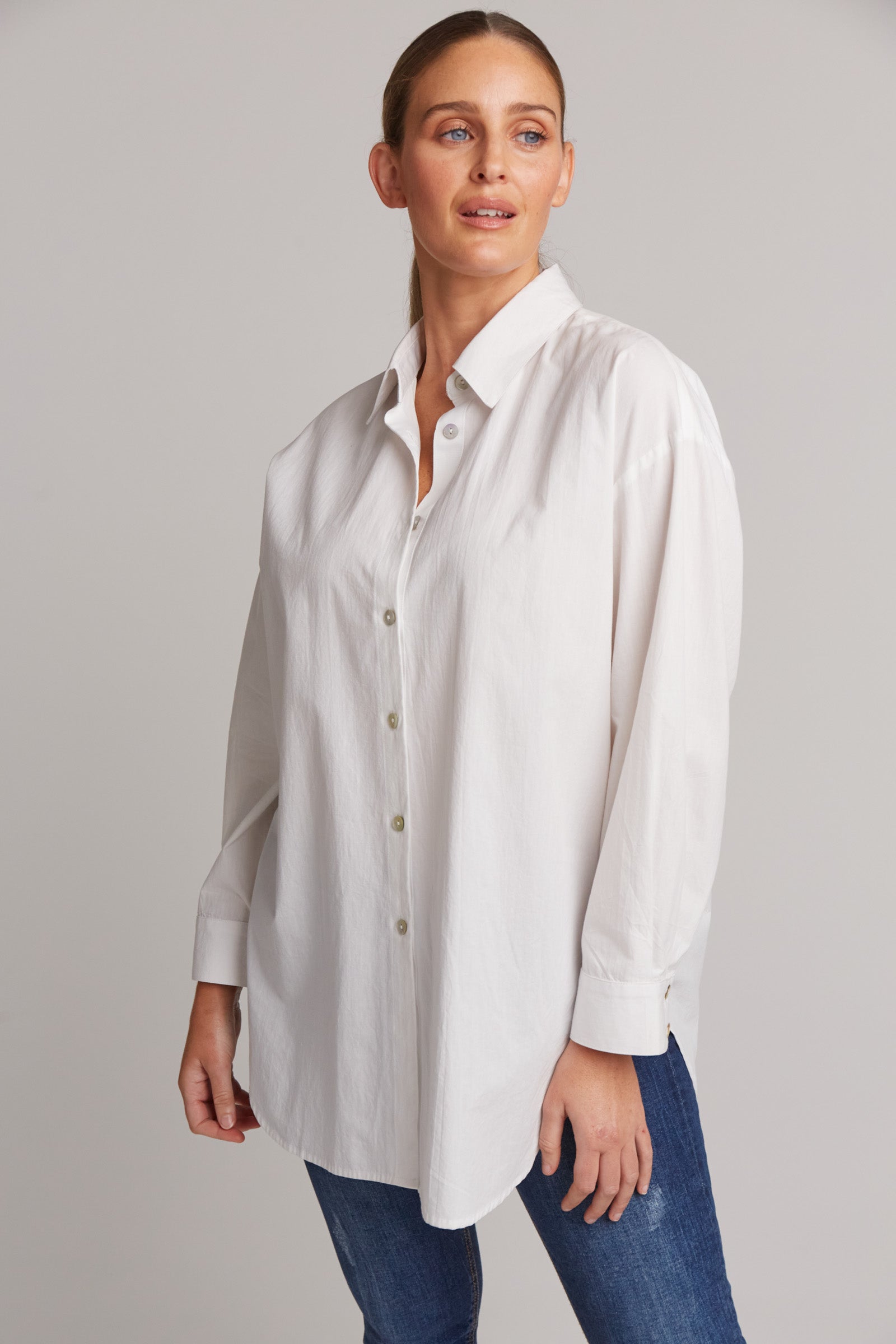 Studio Oversize Shirt - Salt - eb&ive Clothing - Shirt L/S