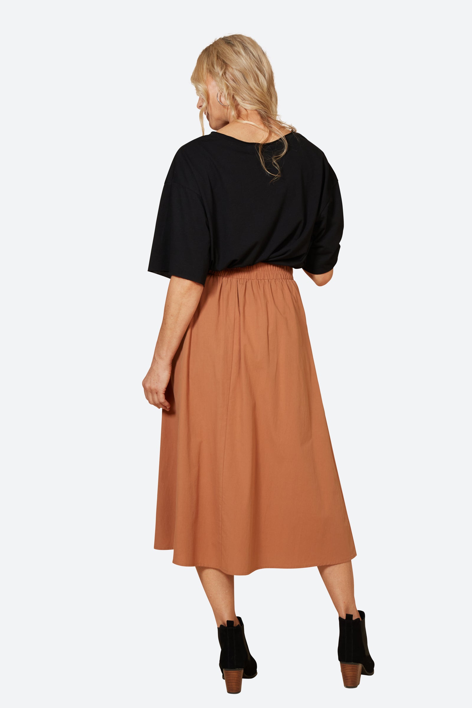 Studio Pleat Skirt - Cinnamon - eb&ive Clothing - Skirt Maxi