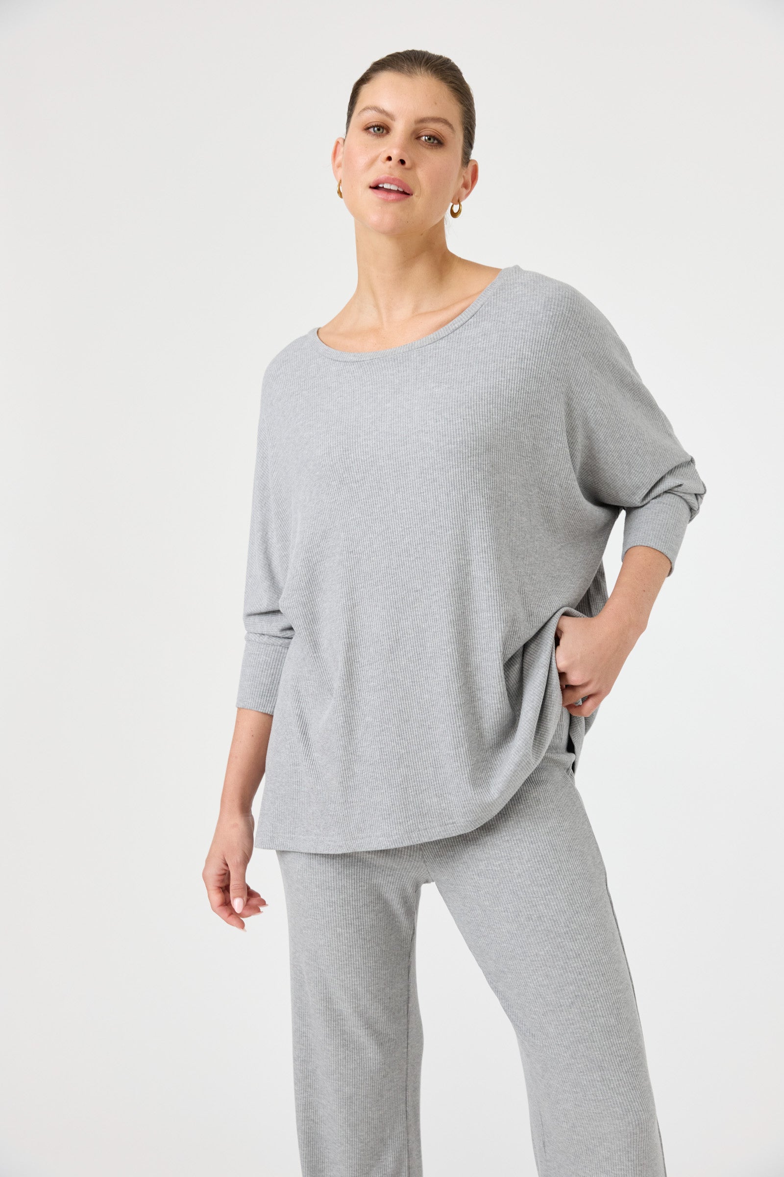 Studio Jersey Top - Gray