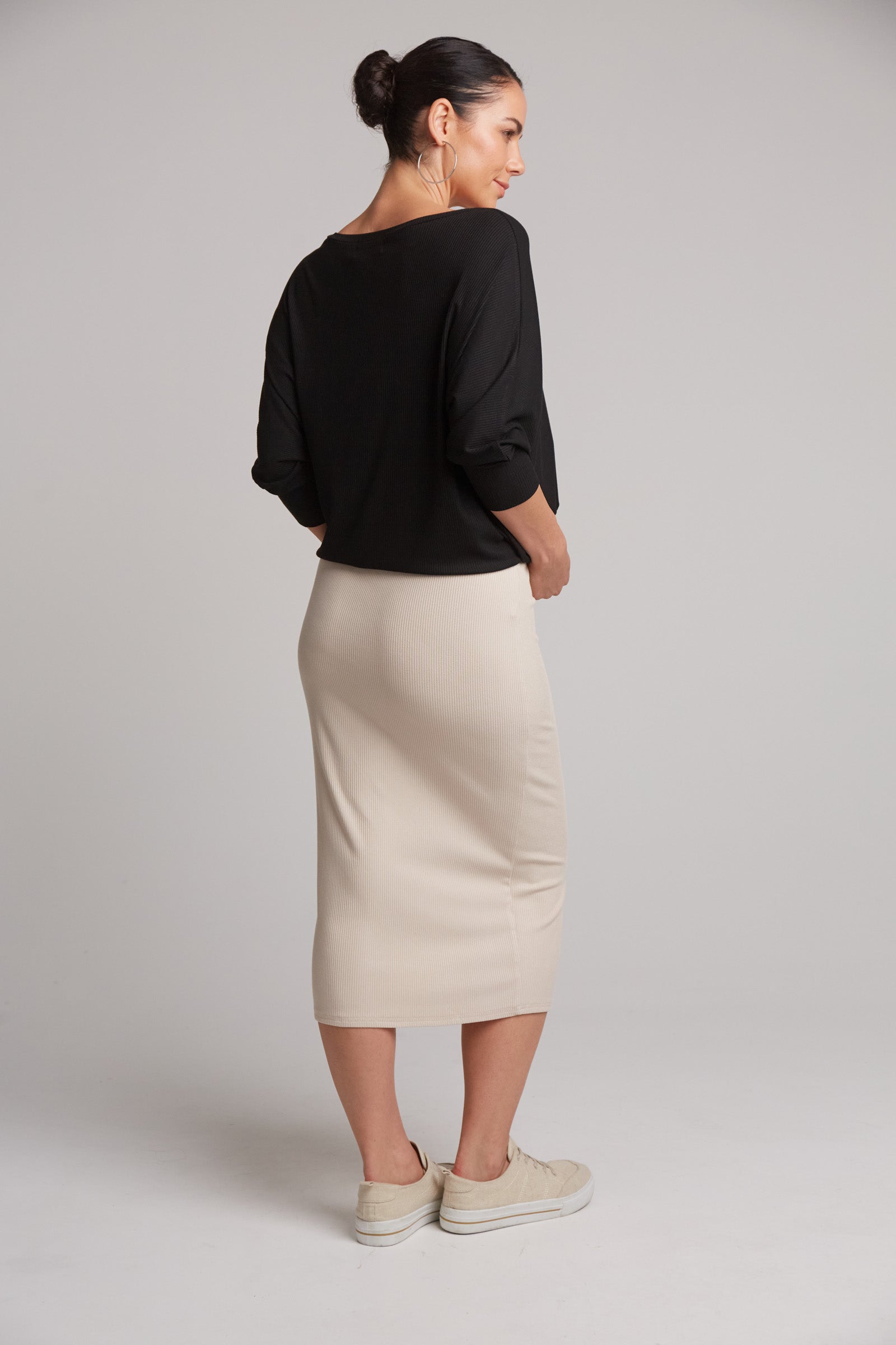 Studio Jersey Skirt - Tusk - eb&ive Clothing - Skirt Mid