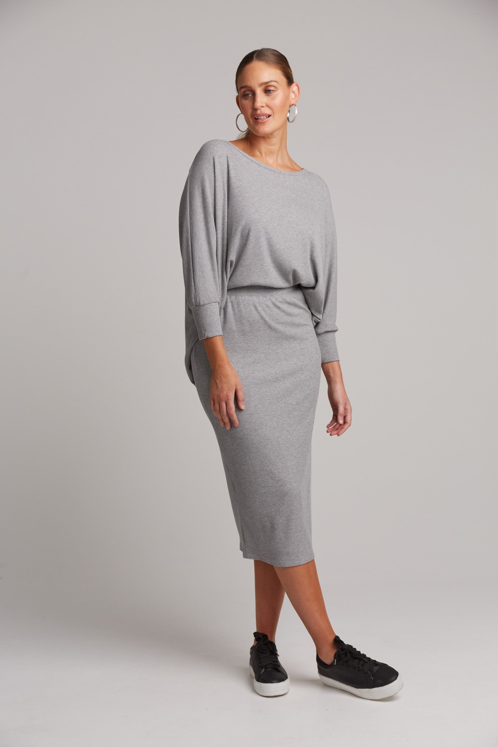 Studio Jersey Skirt - Gray - eb&ive Clothing - Skirt Mid