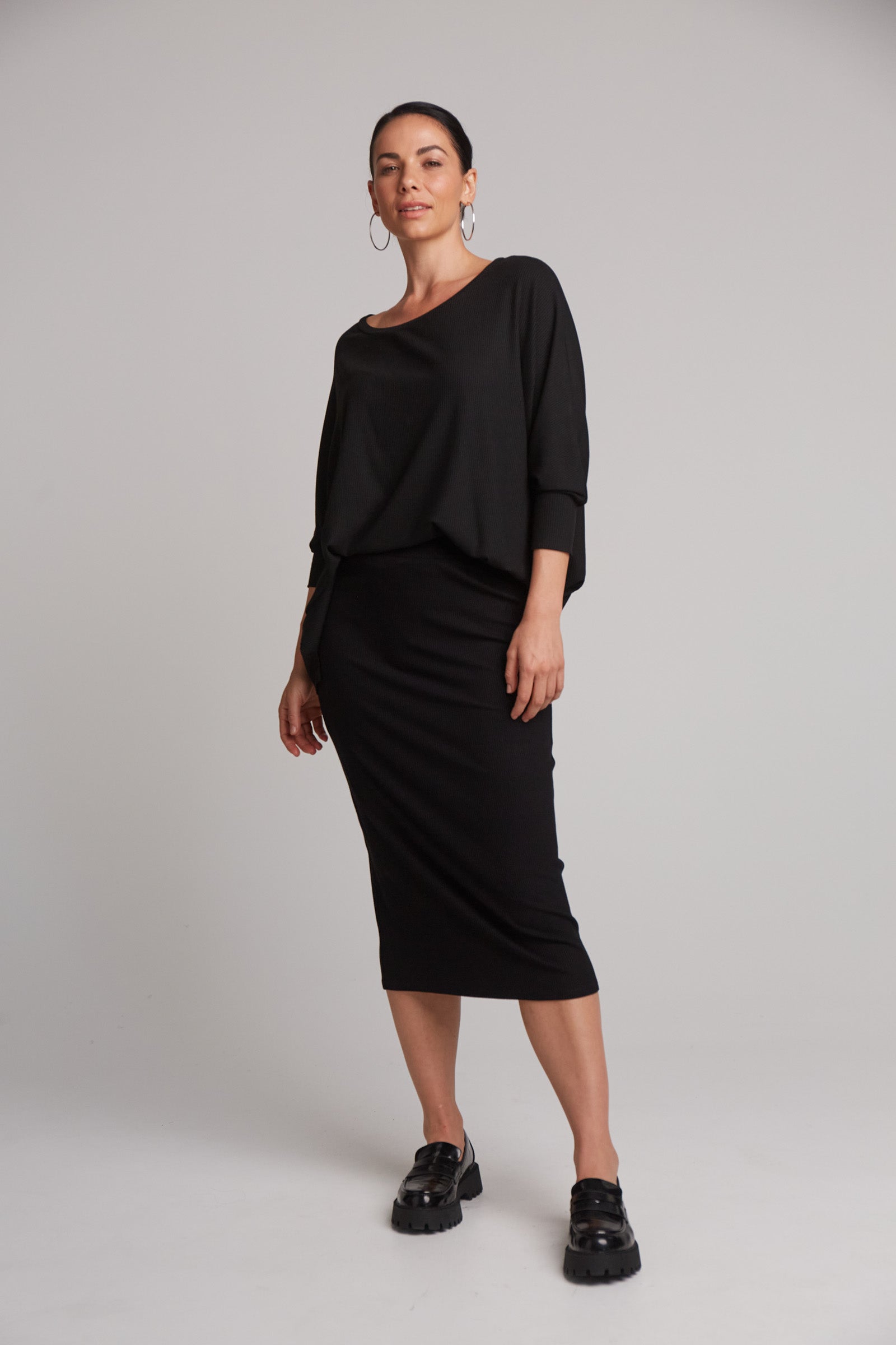 Studio Jersey Skirt - Ebony - eb&ive Clothing - Skirt Mid