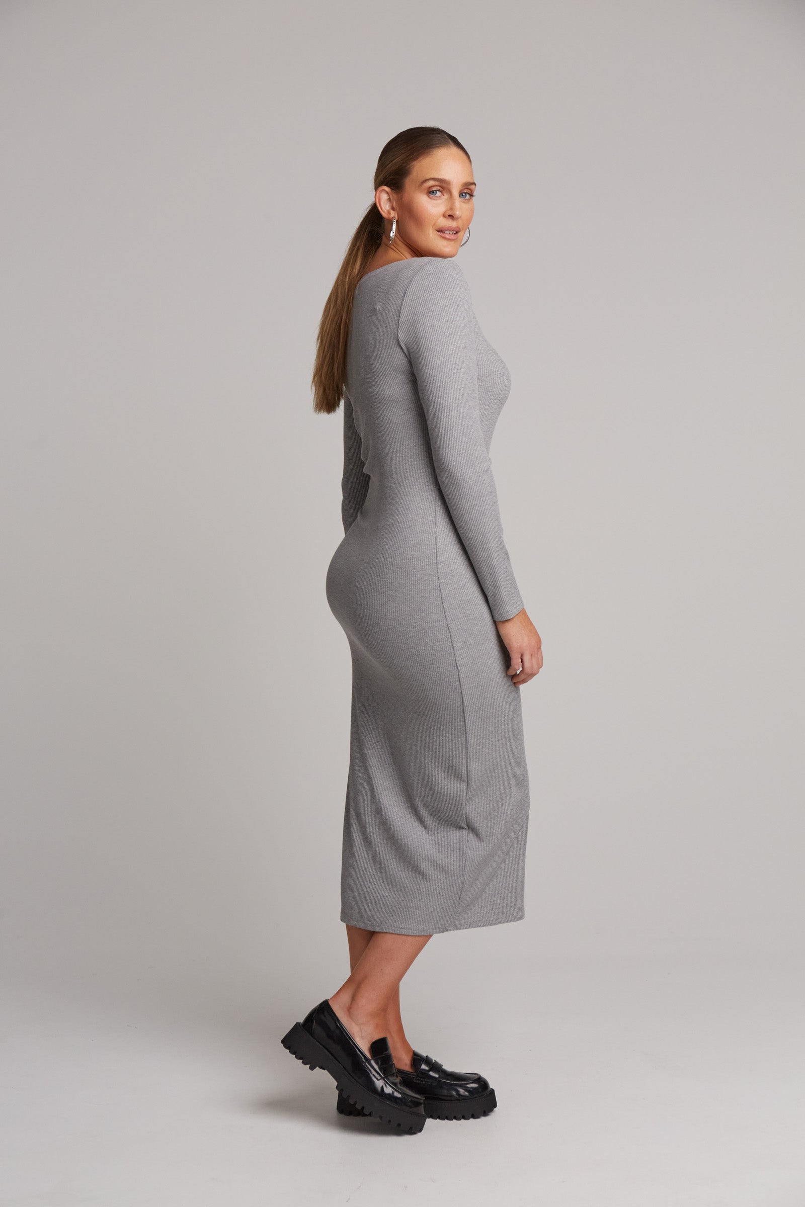 Studio Jersey Maxi - Gray - eb&ive Clothing - Dress Maxi