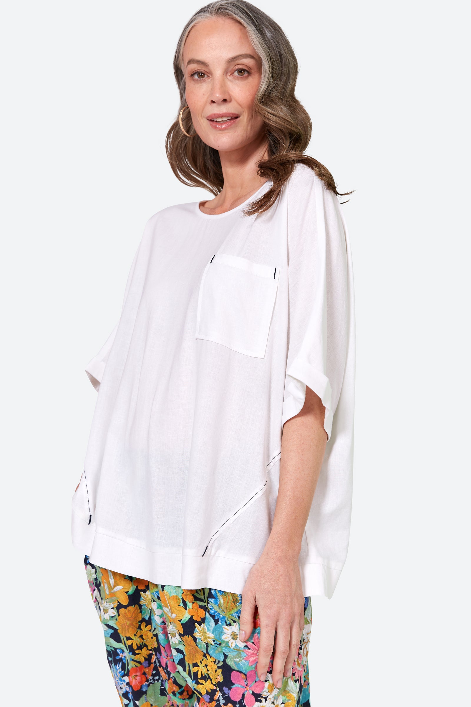 Verve Relax Top - Blanc - eb&ive Clothing - Top S/S One Size
