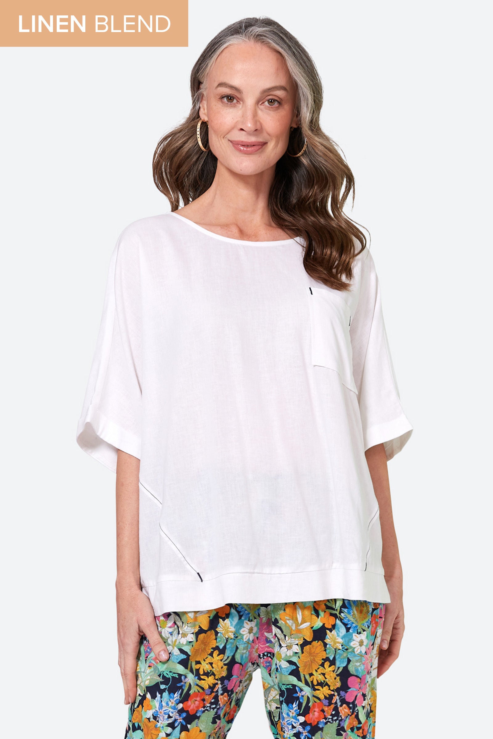Verve Relax Top - Blanc - eb&ive Clothing - Top S/S One Size