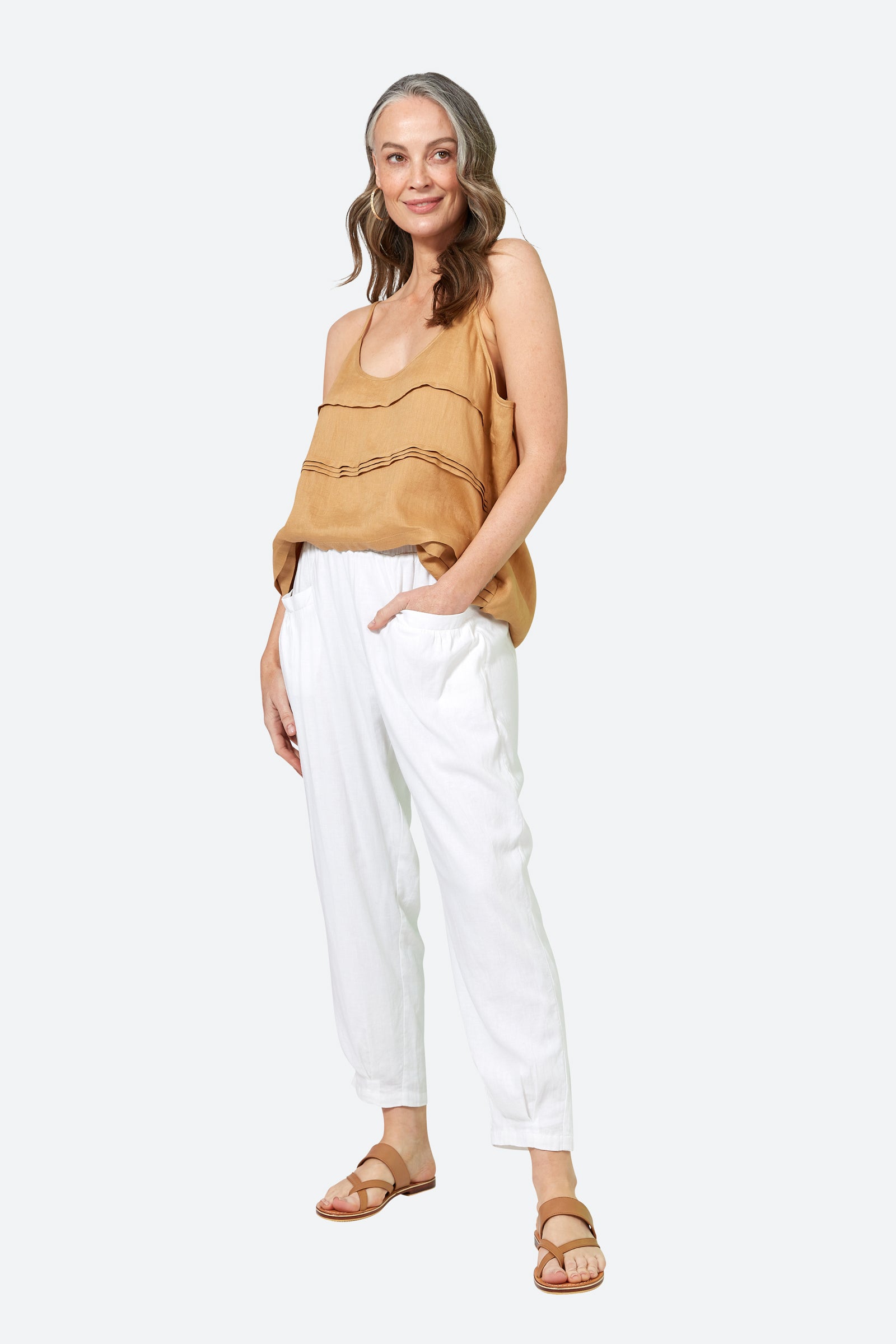 Verve Pant - Blanc - eb&ive Clothing - Pant Relaxed Linen
