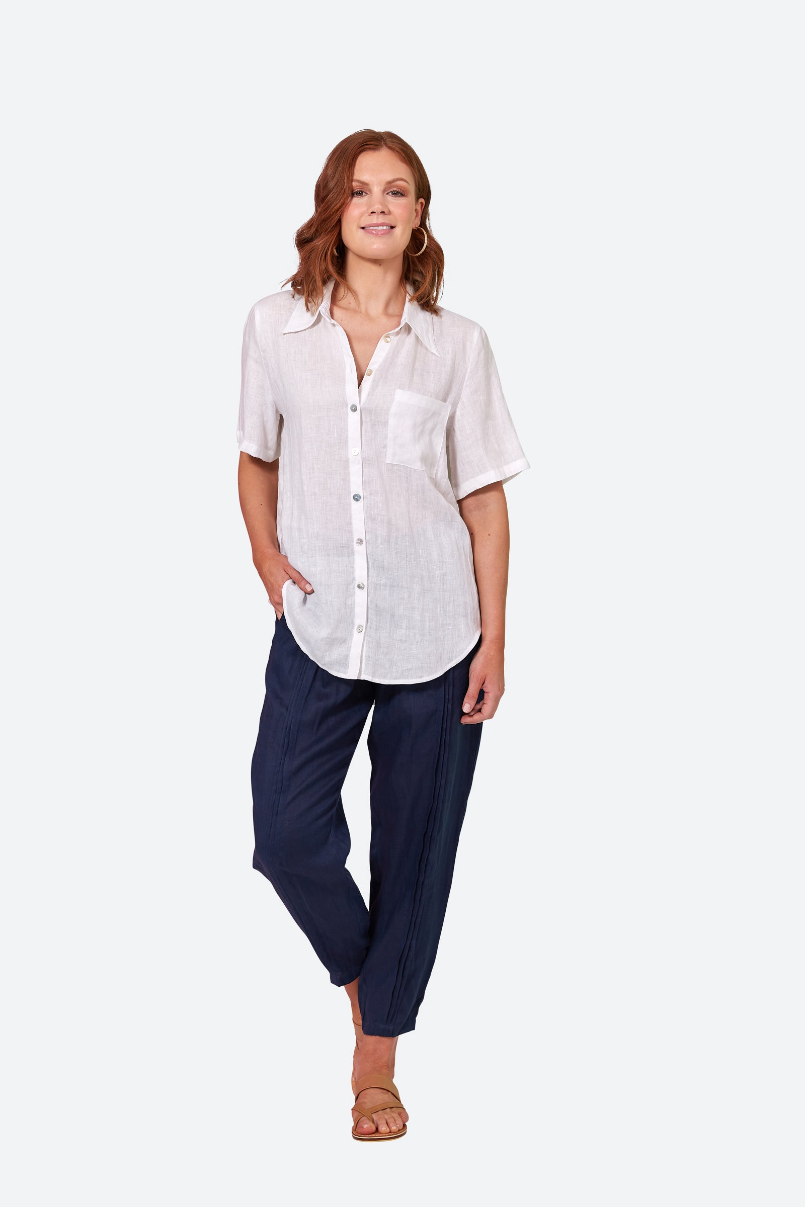 La Vie Shirt - Blanc - eb&ive Clothing - Shirt S/S Linen