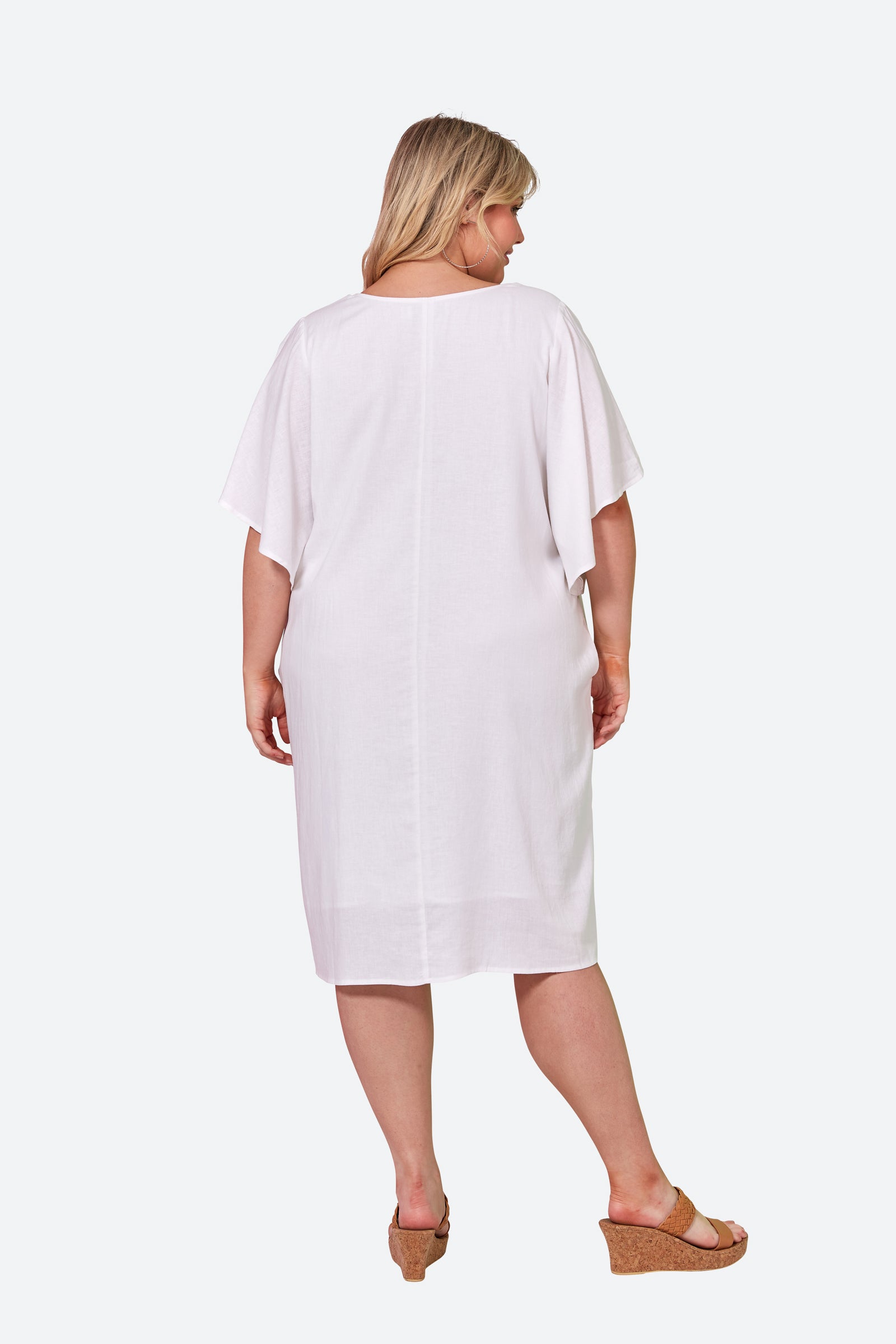 Verve Dress - Blanc - eb&ive Clothing - Dress Mid Linen