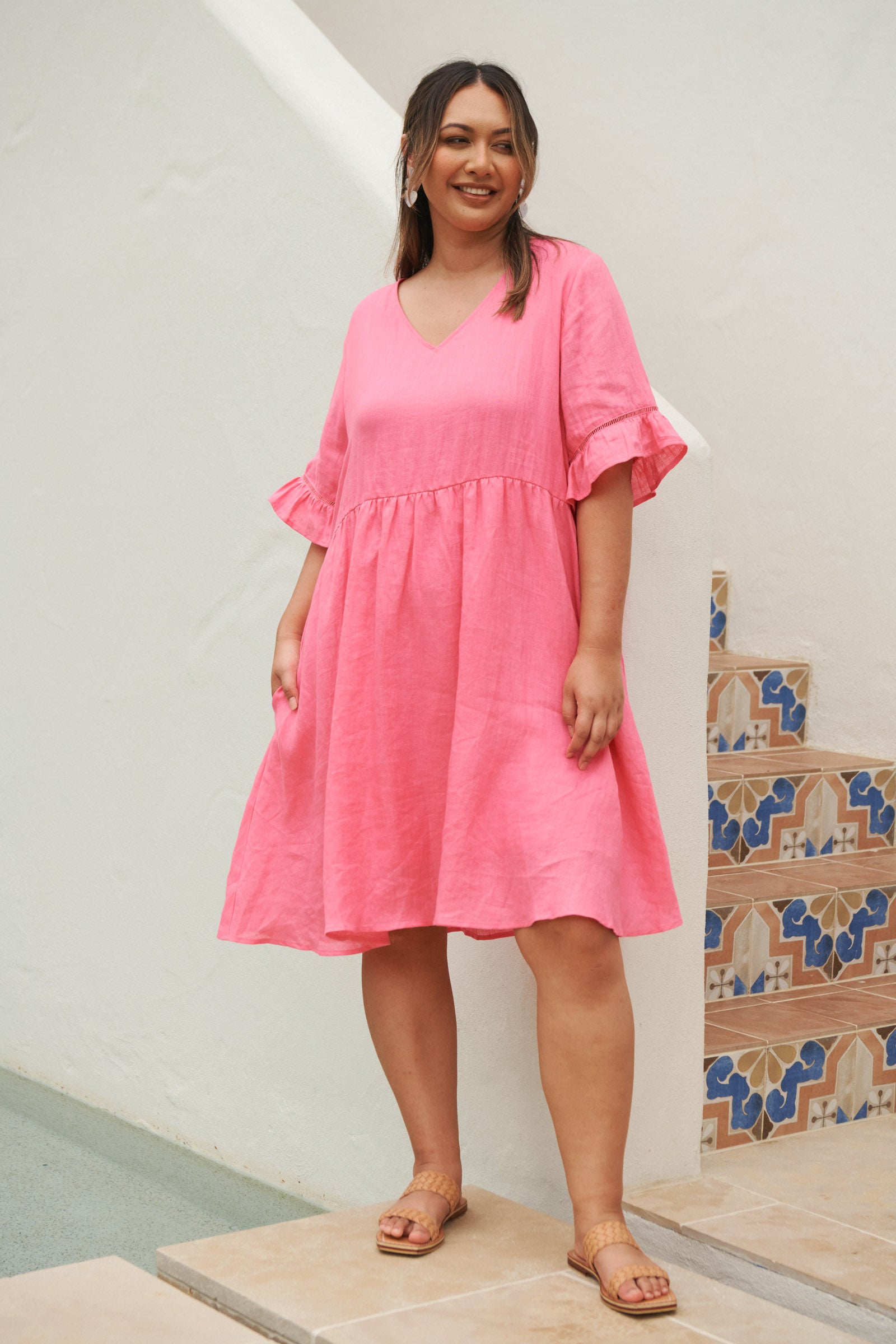 La Vie Dress - Candy - eb&ive Clothing - Dress Mini Linen