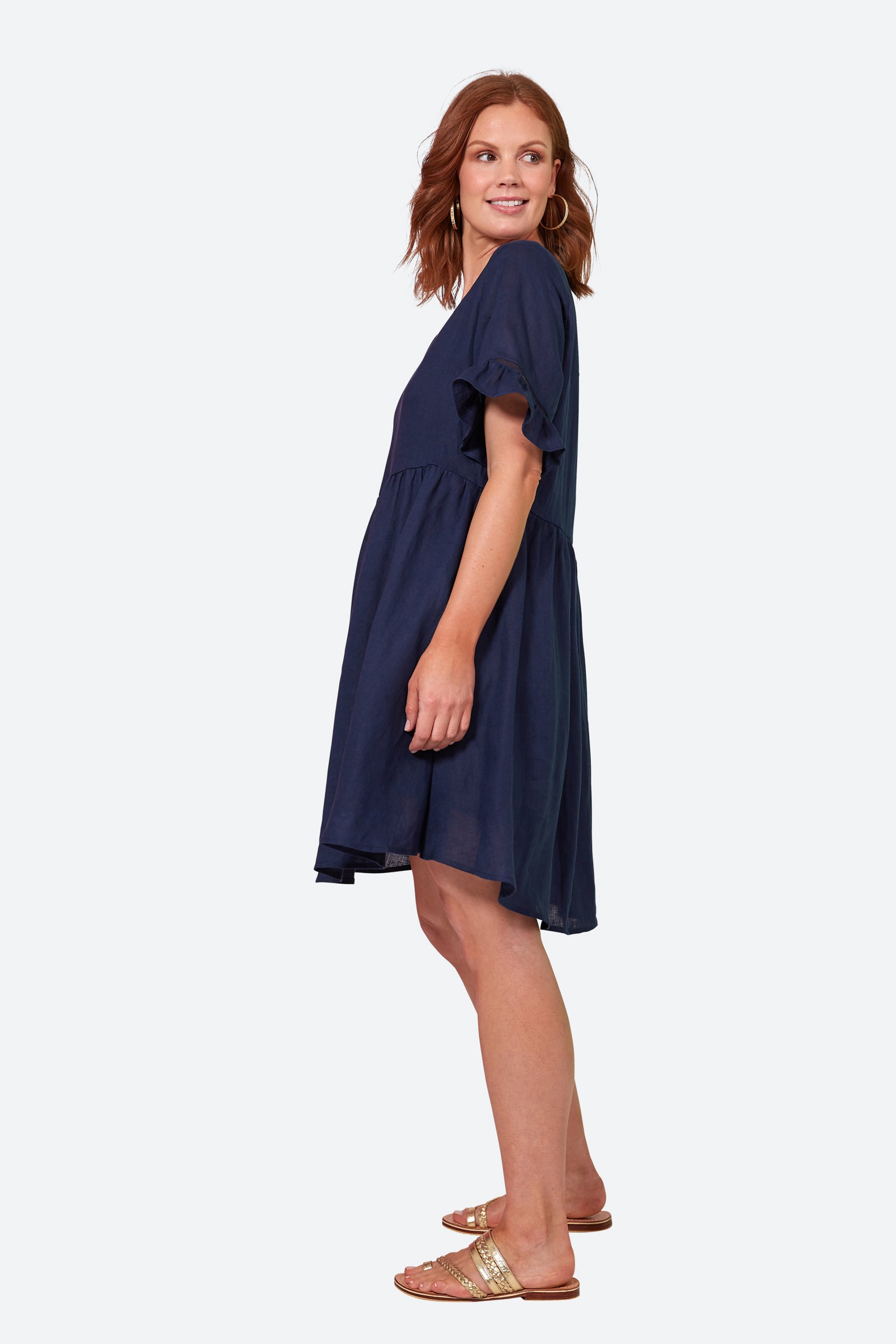 La Vie Dress - Sapphire - eb&ive Clothing - Dress Mini Linen