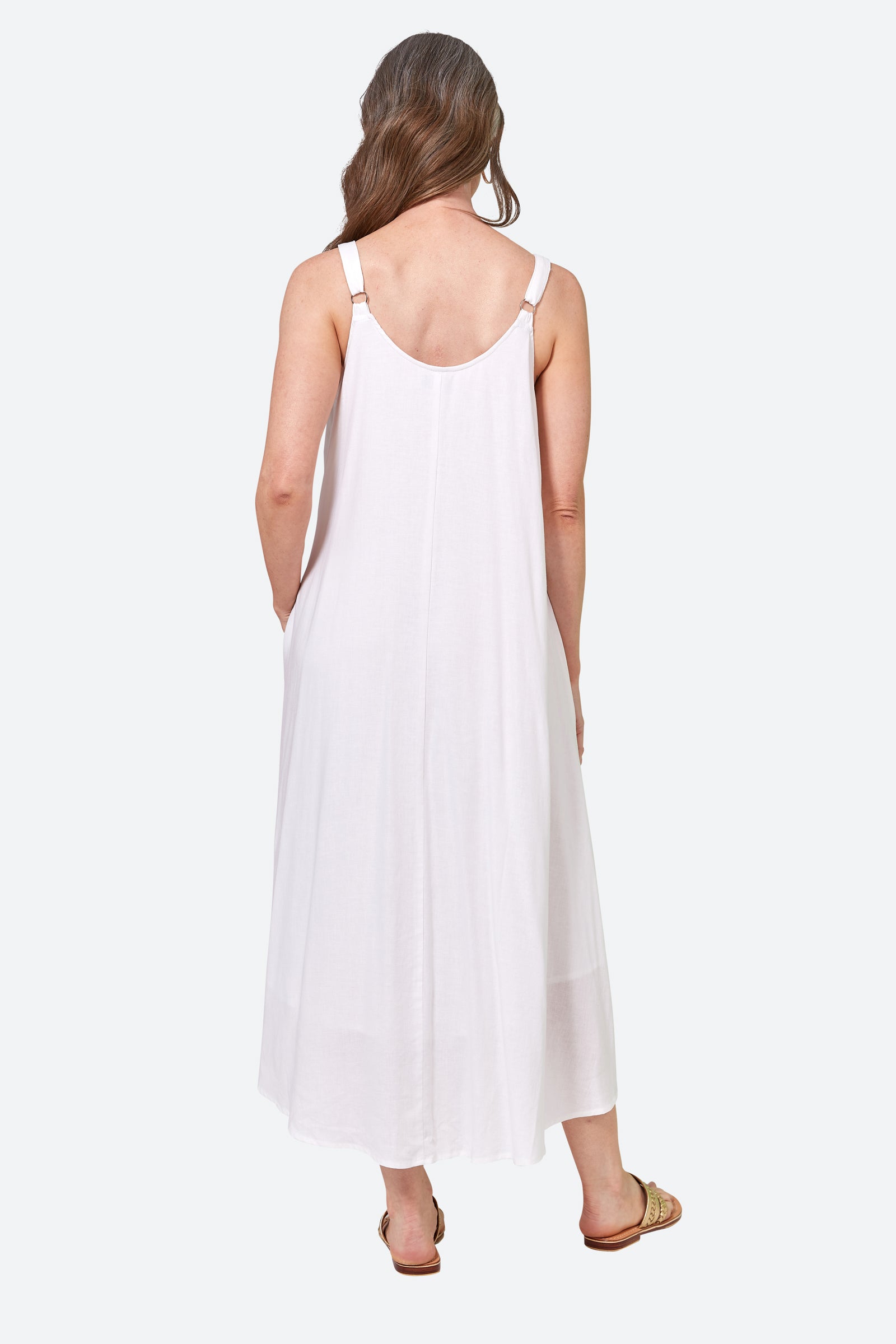 Verve Tank Maxi - Blanc - eb&ive Clothing - Dress Strappy Maxi Linen
