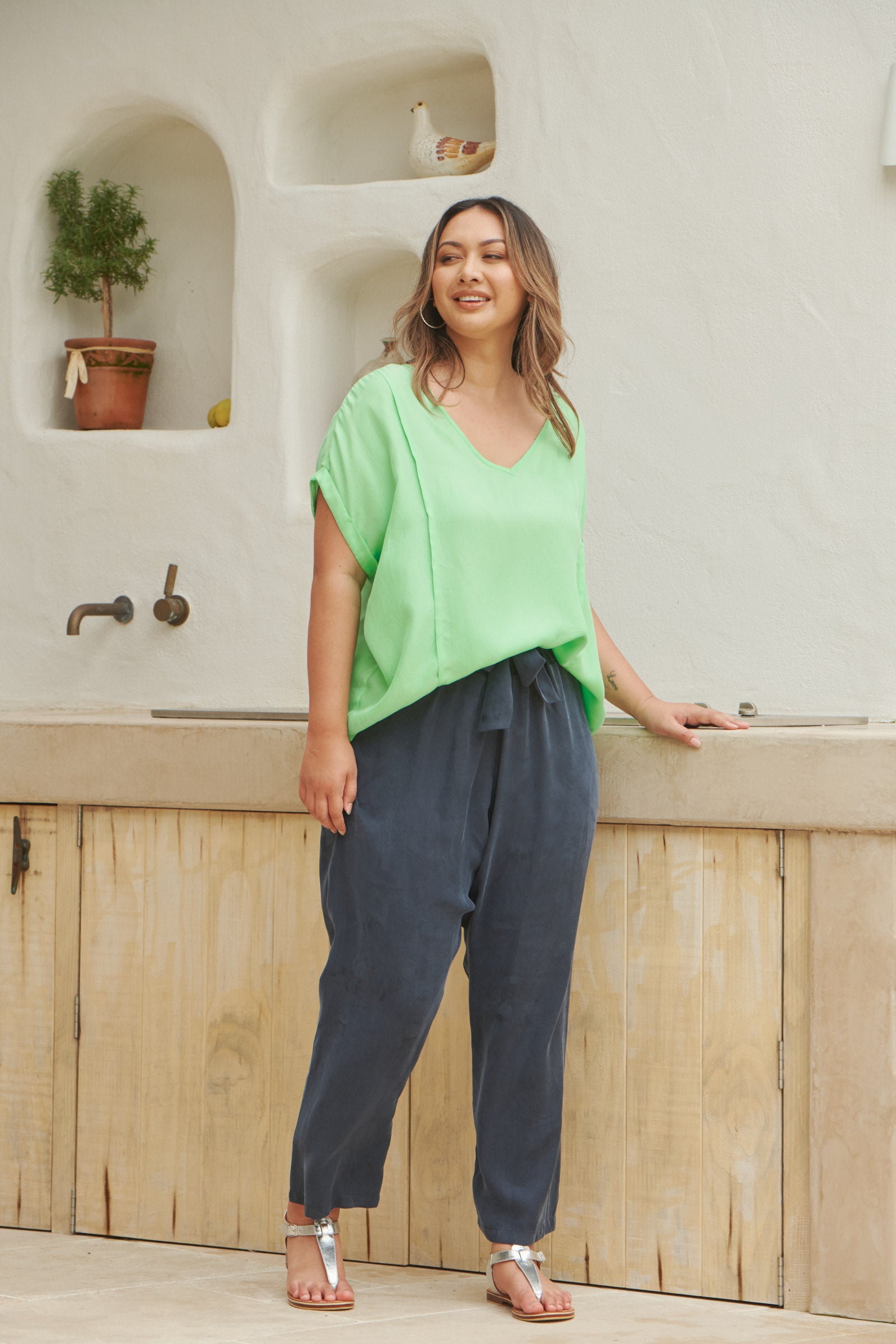 Elixir Pant - Sapphire - eb&ive Clothing - Pant Relaxed Cupro