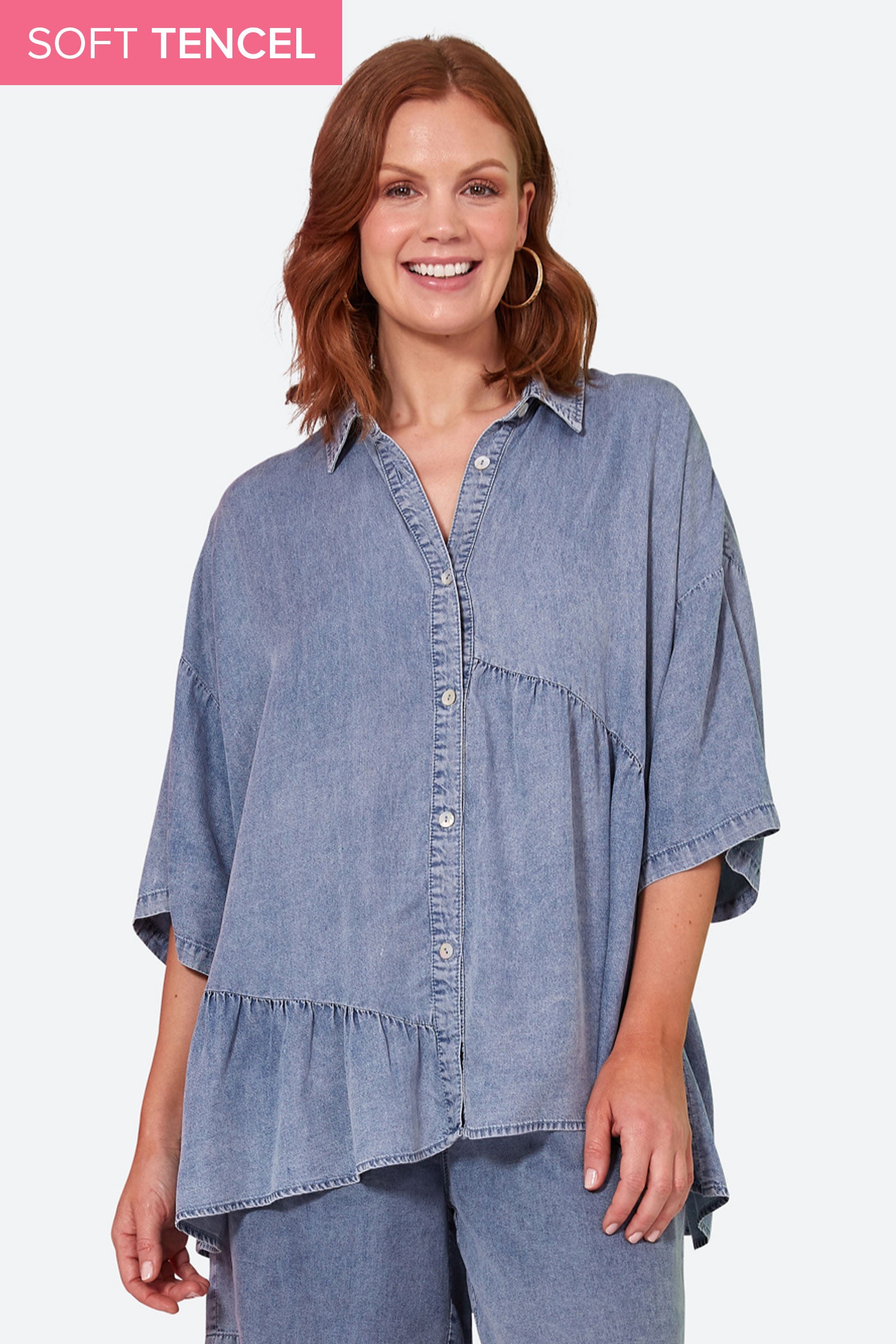 Elan Shirt - Denim - eb&ive Clothing - Shirt One Size