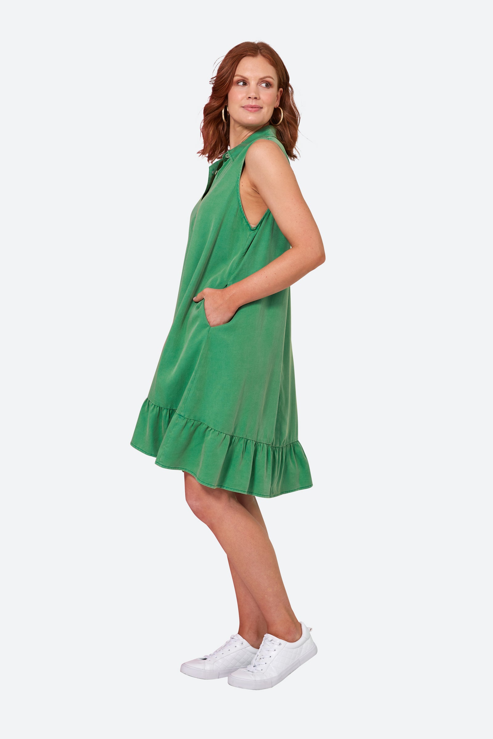 Elan Sleeveless Dress - Meadow - eb&ive Clothing - Dress Mid Sleeveless