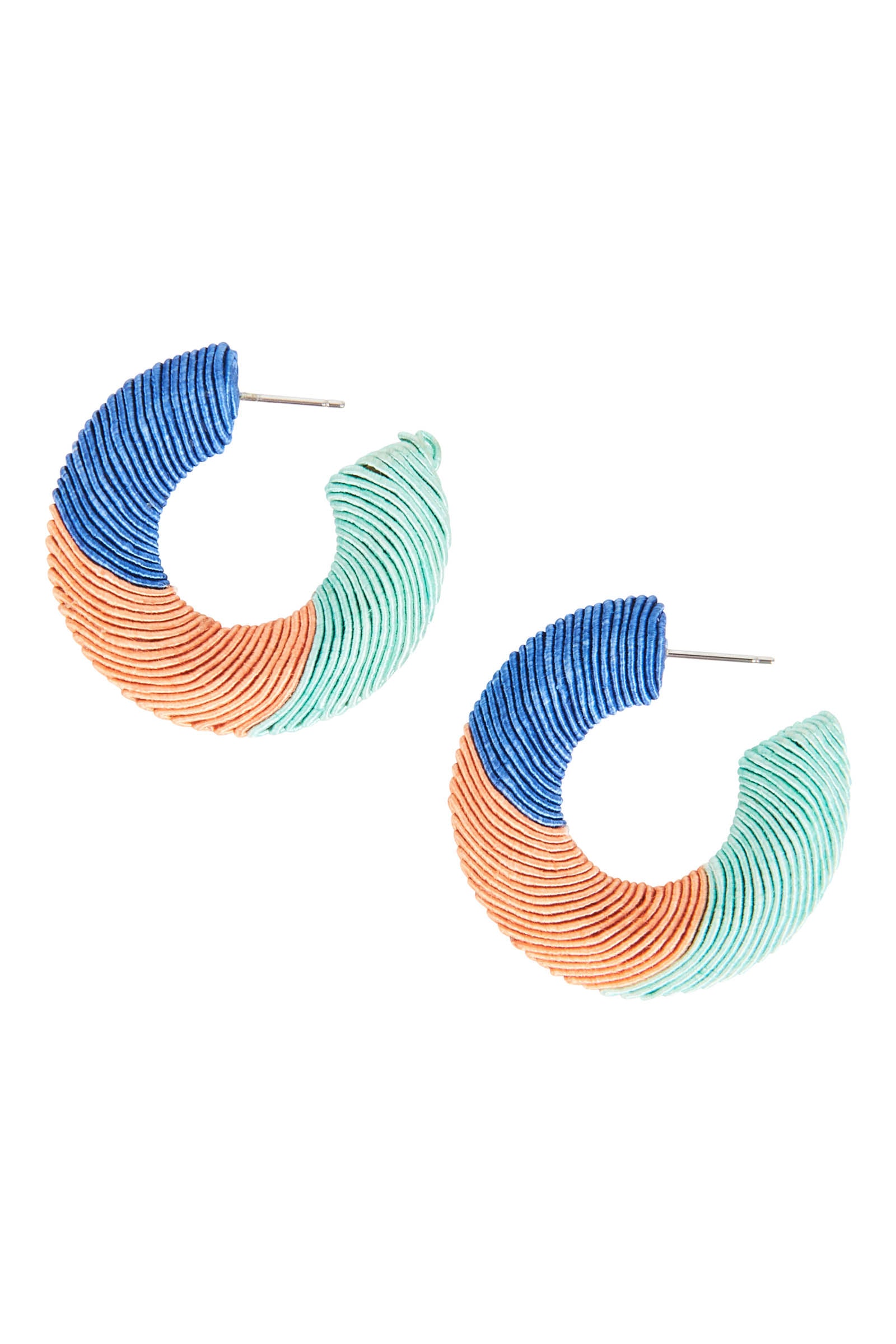 Rove Hoop Earring - Cobalt/Coral - eb&ive Earring