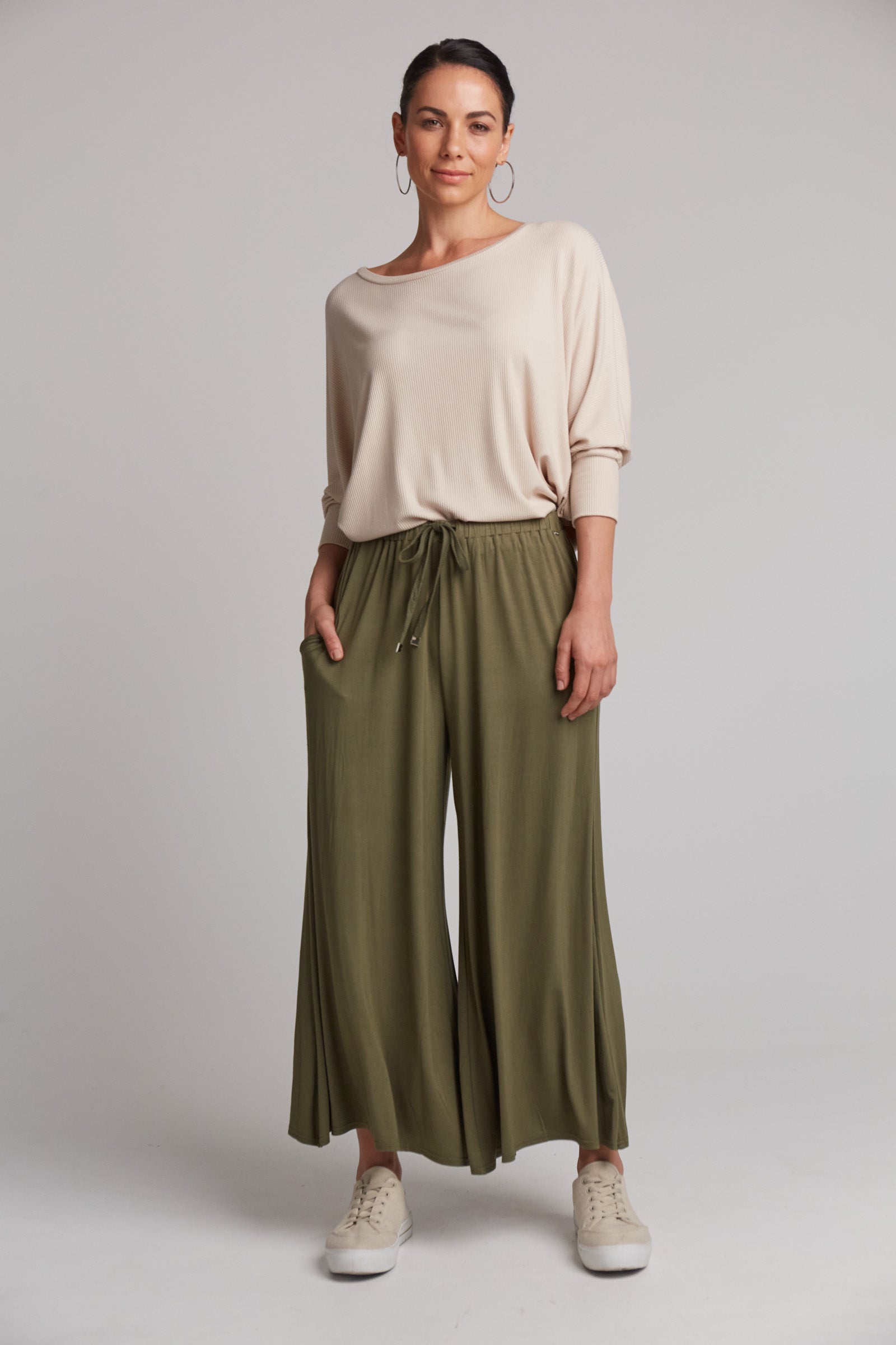 Studio Jersey Tie Pant - Fern