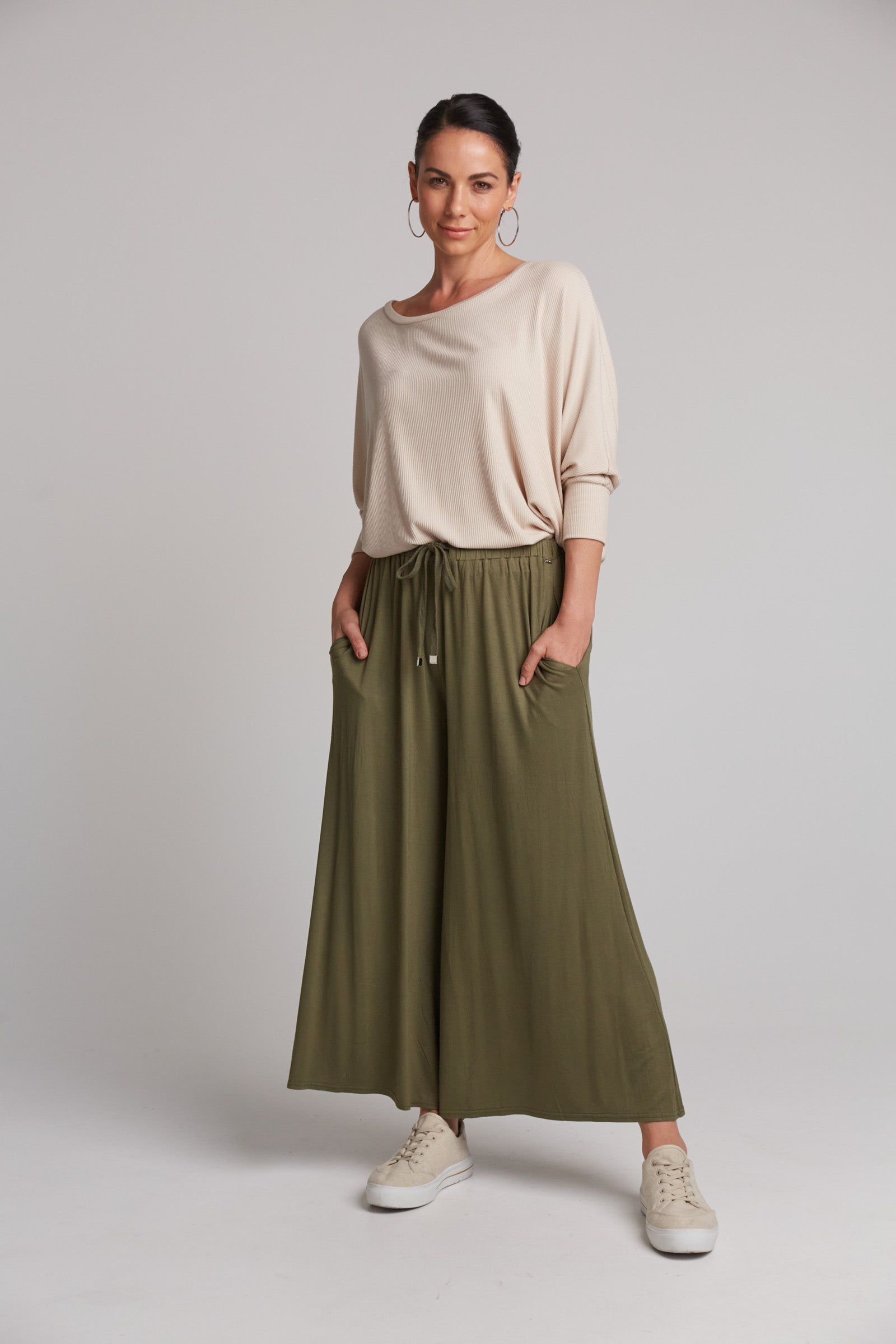 Studio Jersey Tie Pant - Fern