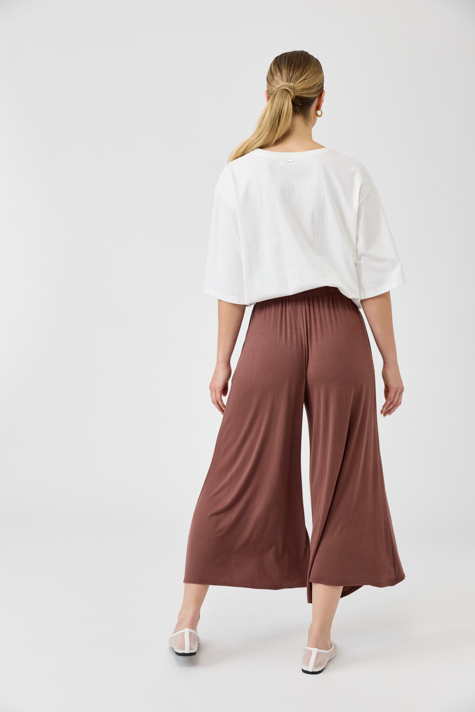 Studio Jersey Tie Pant - Mocha