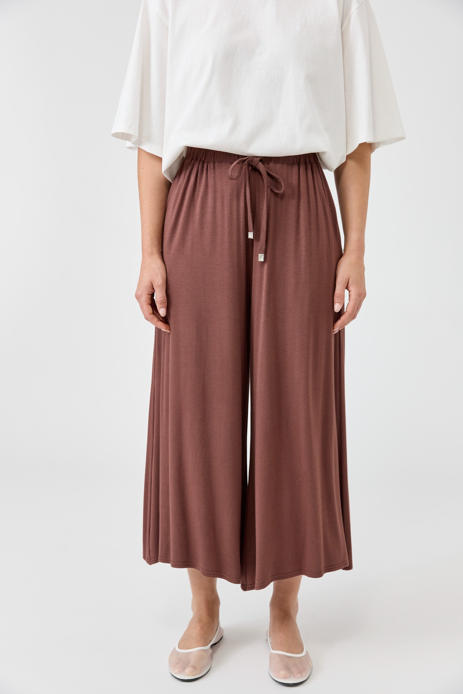 Studio Jersey Tie Pant - Mocha