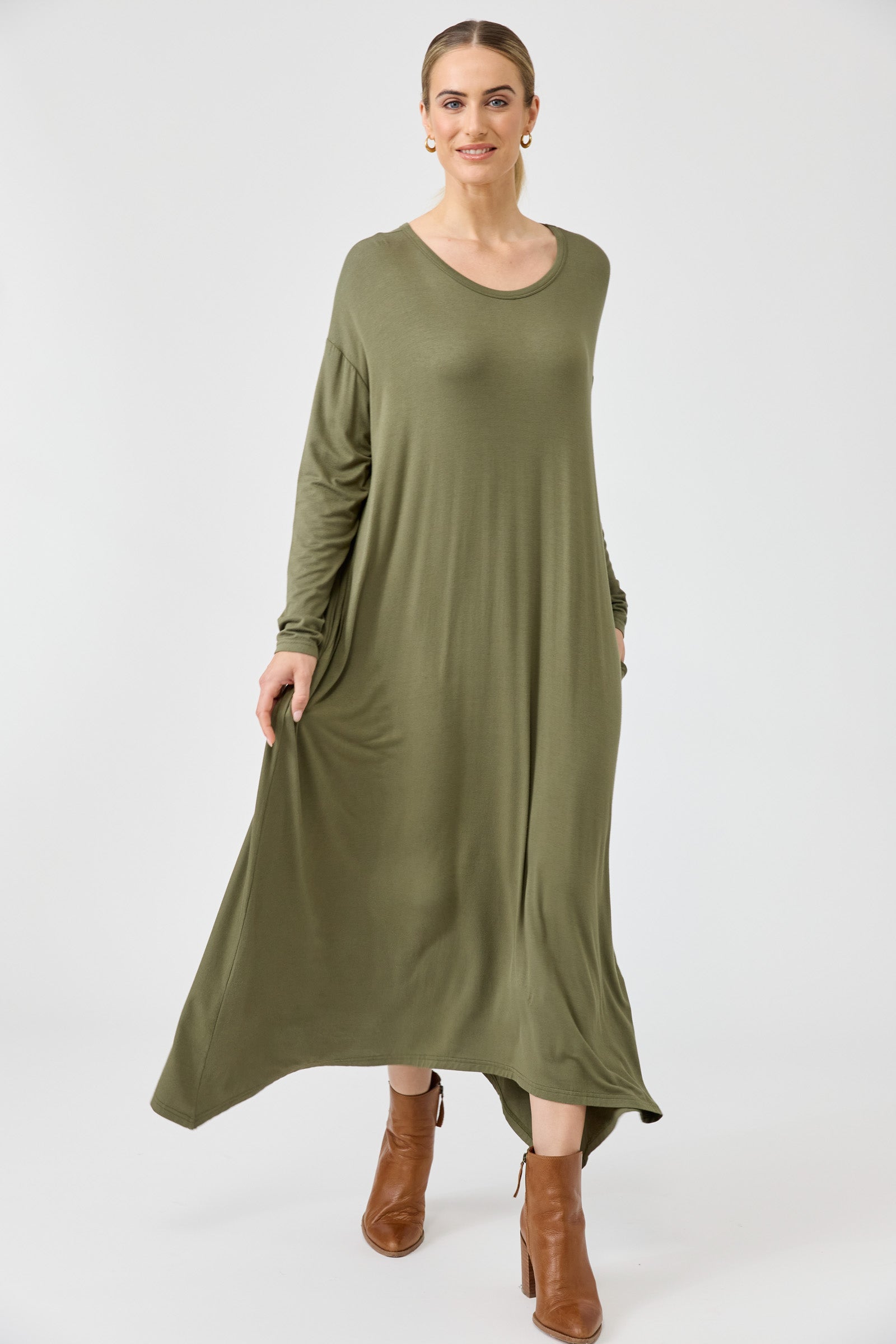 Studio Jersey Dress - Fern