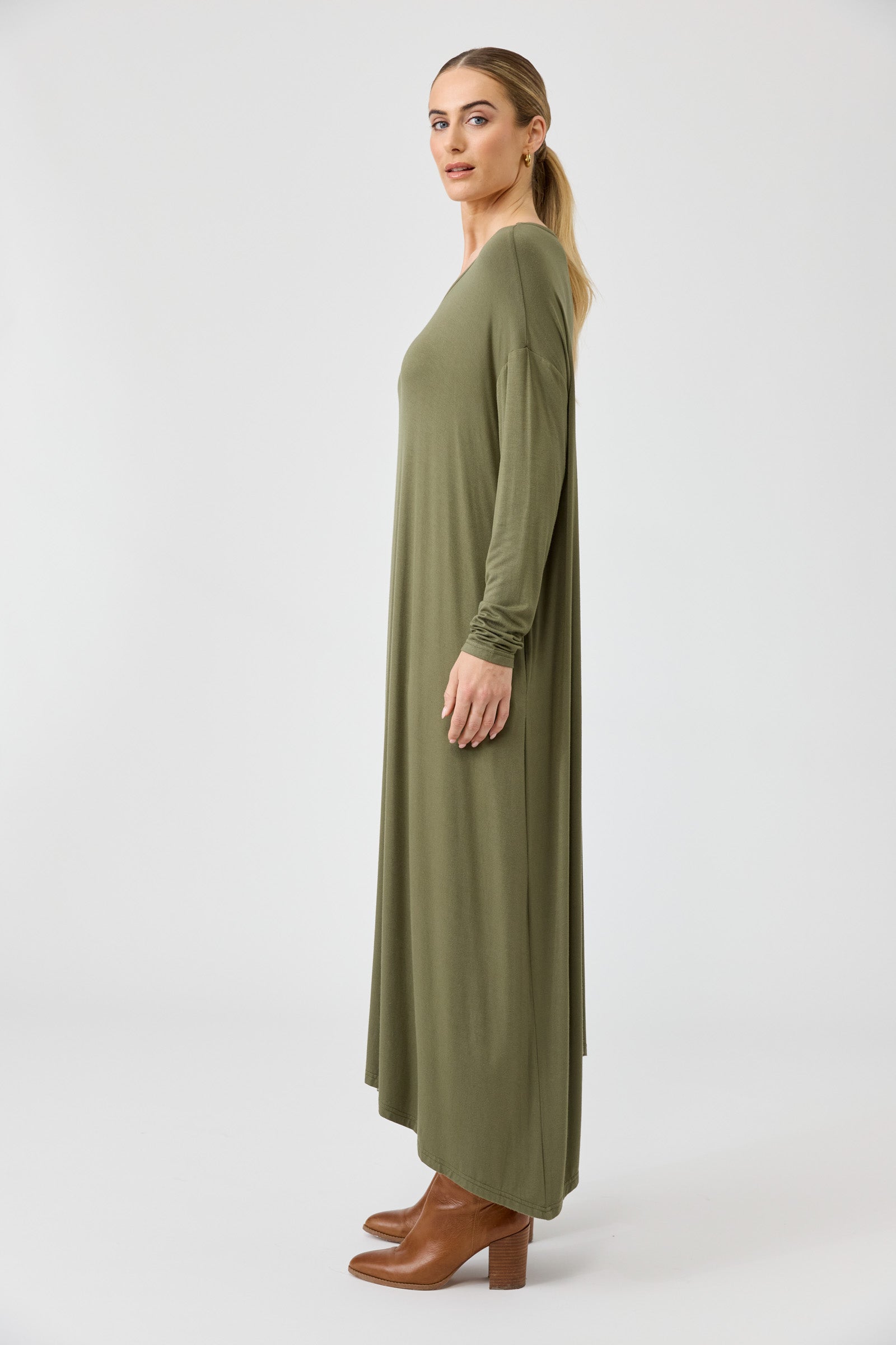 Studio Jersey Dress - Fern