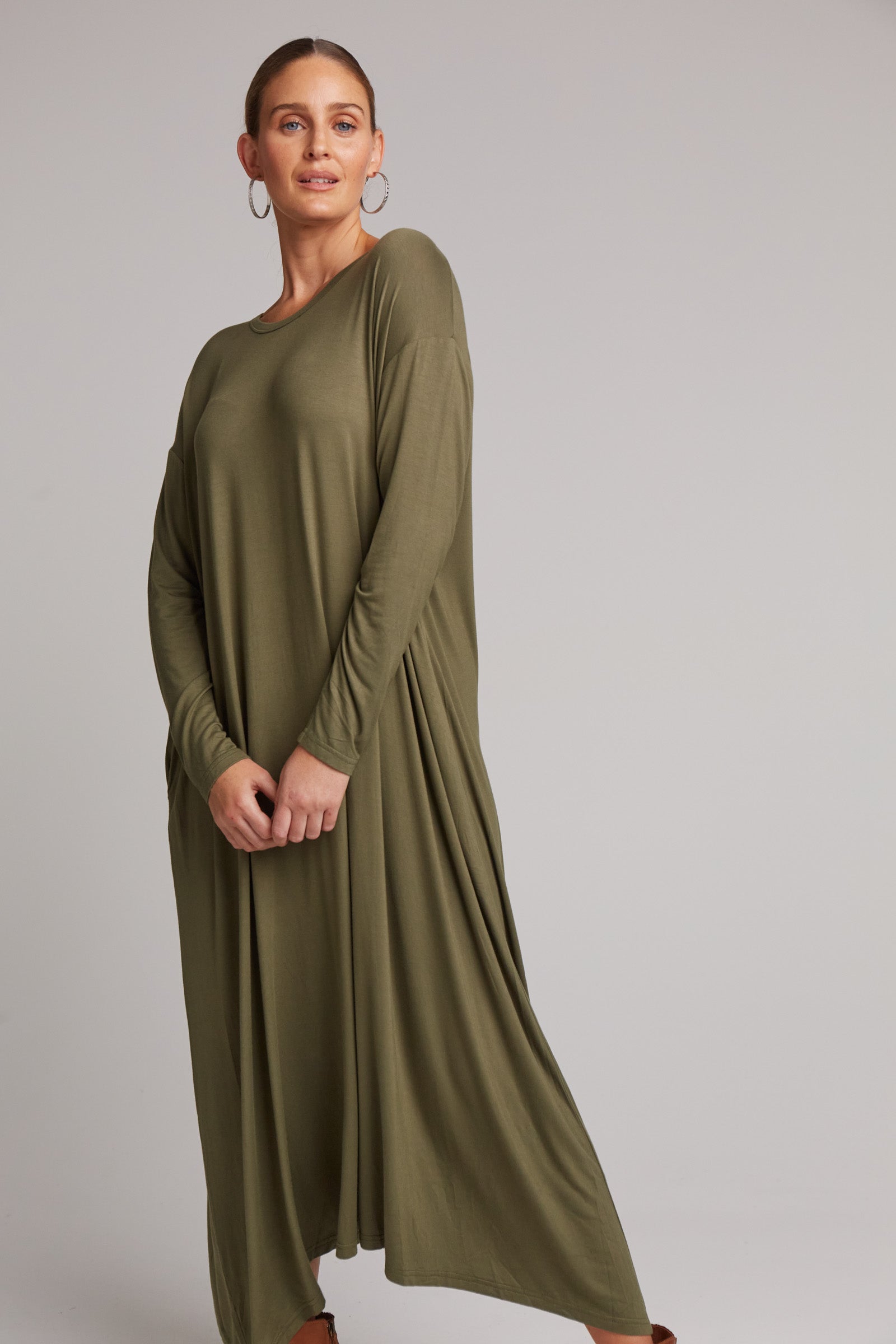 Studio Jersey Dress - Fern - eb&ive Clothing - Dress Maxi