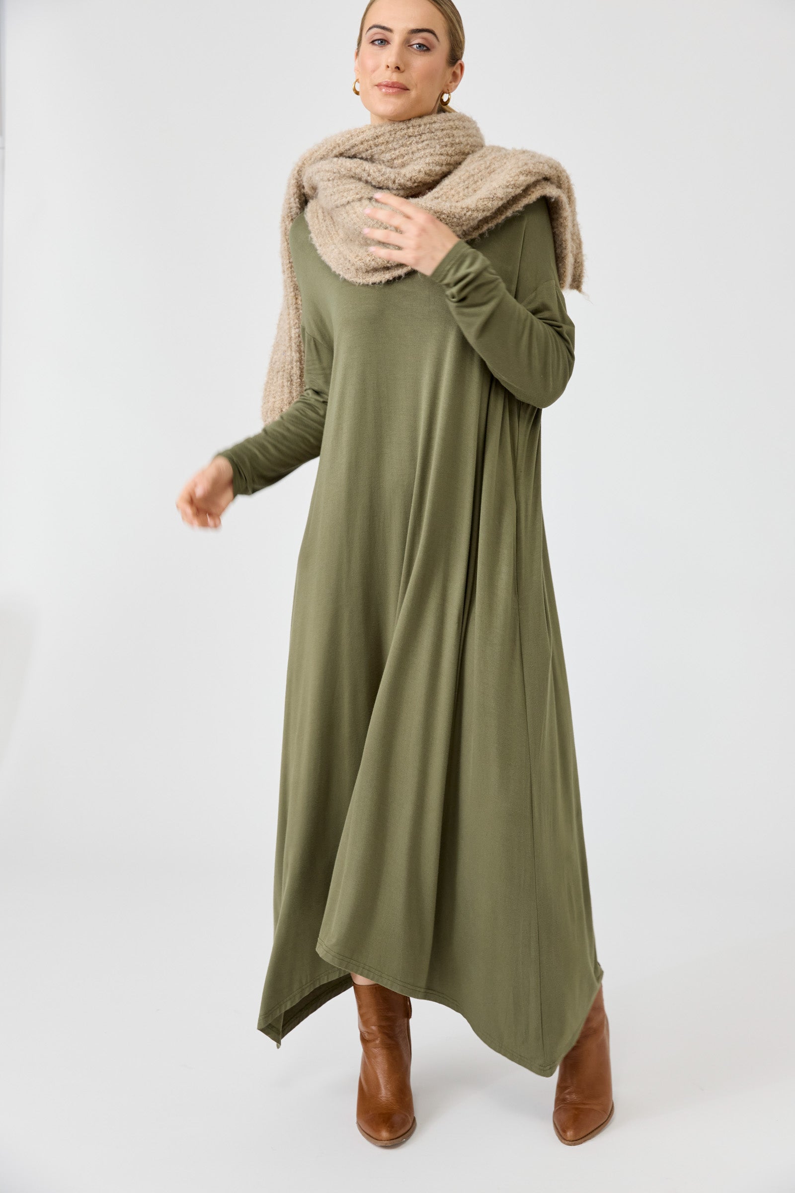 Studio Jersey Dress - Fern