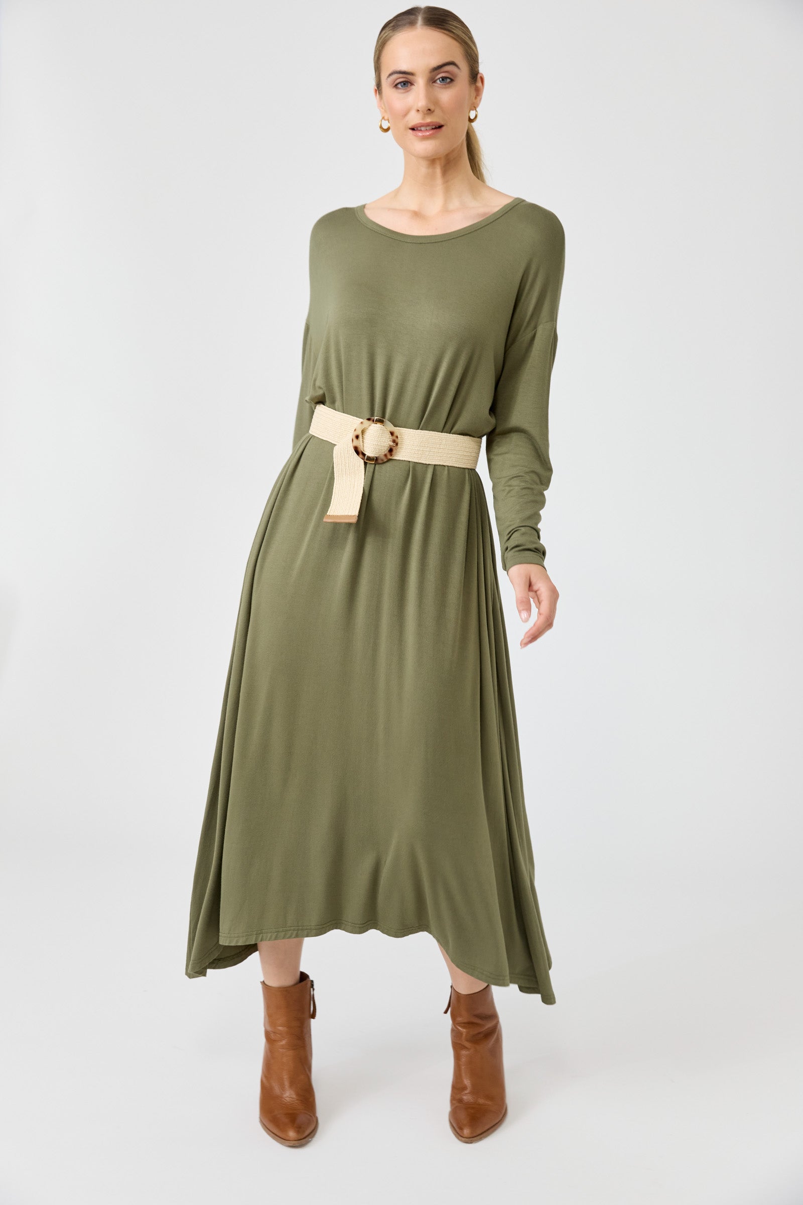 Studio Jersey Dress - Fern