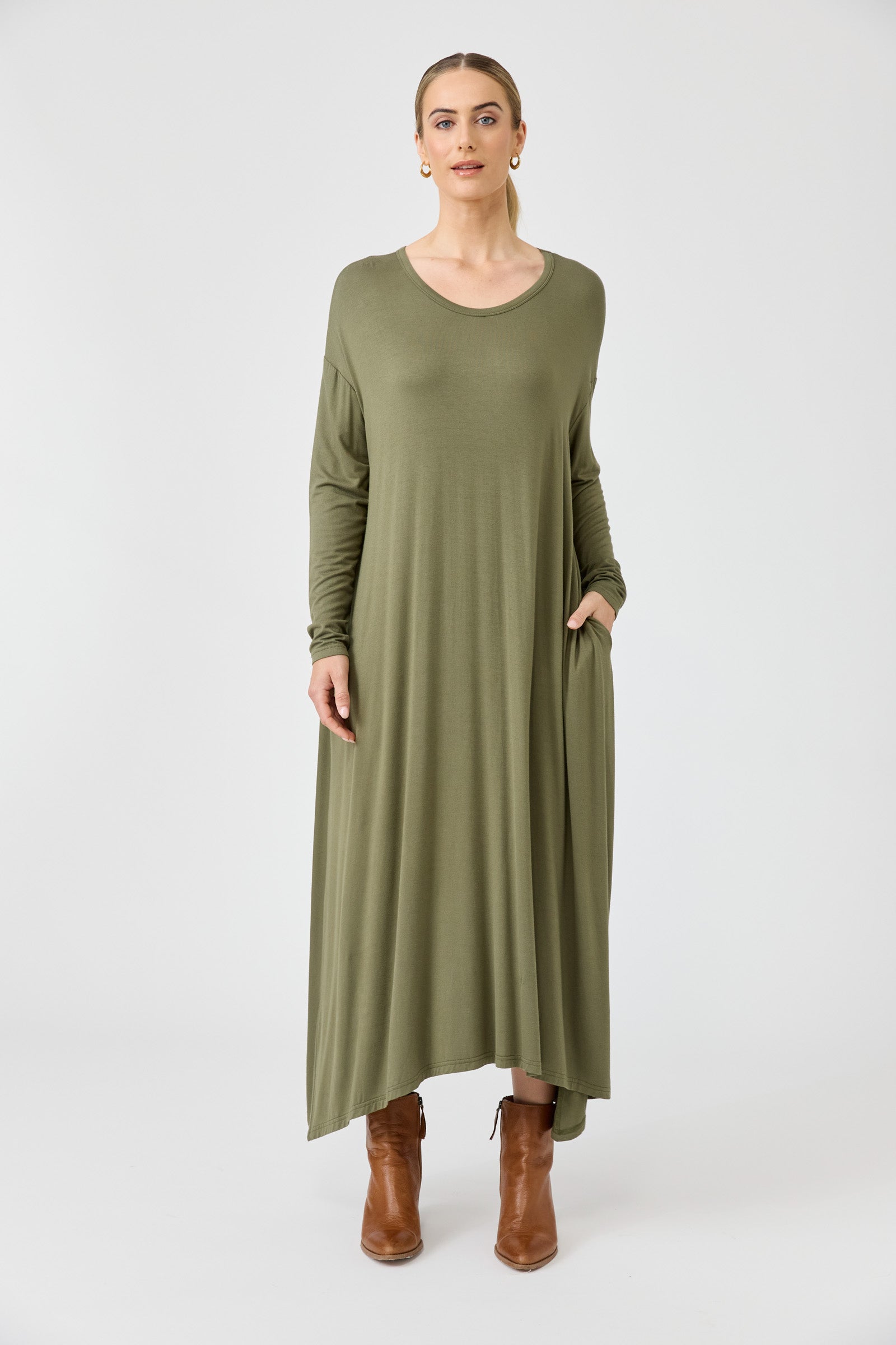 Studio Jersey Dress - Fern