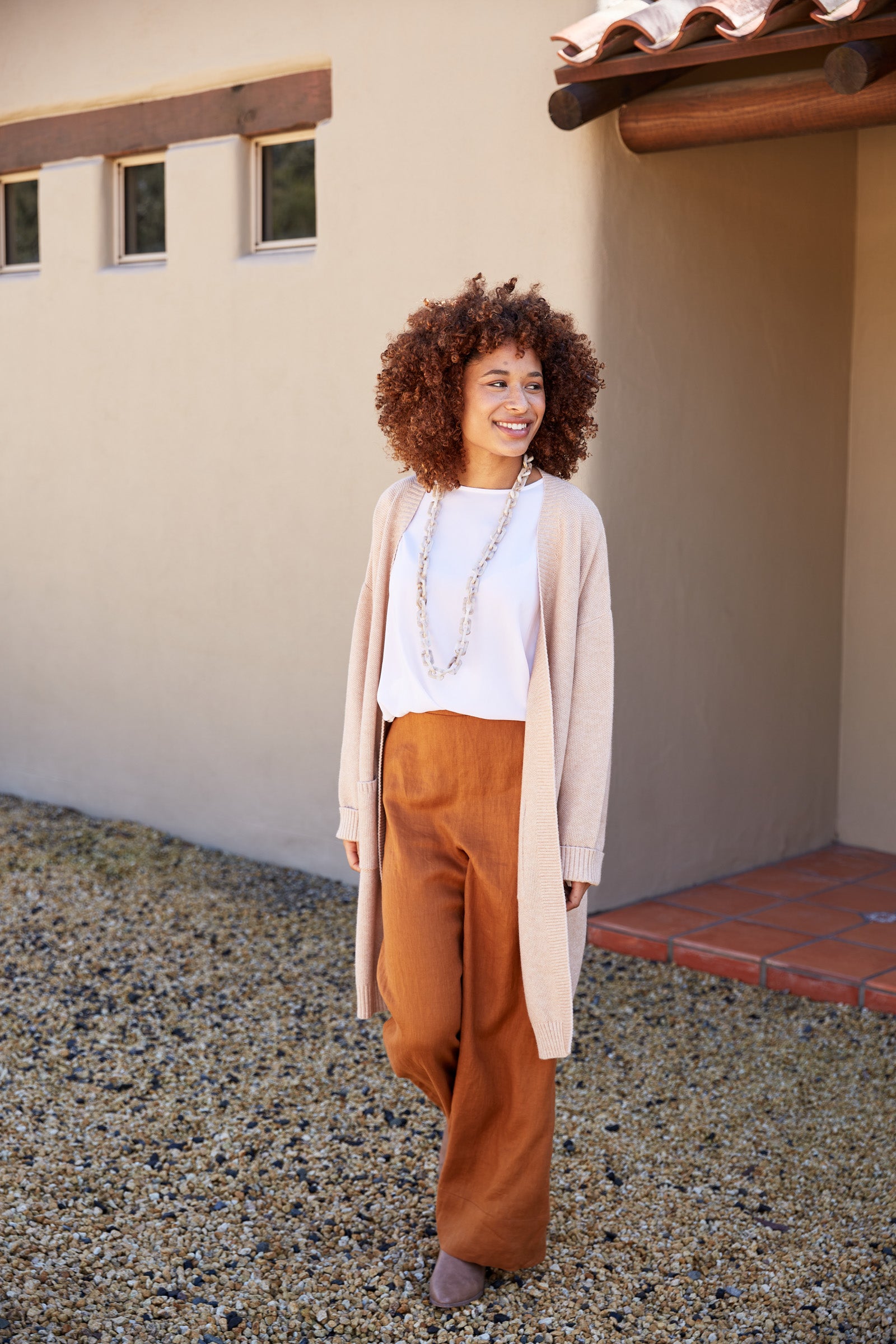 Nama Pant - Ochre - eb&ive Clothing - Pant Relaxed Linen