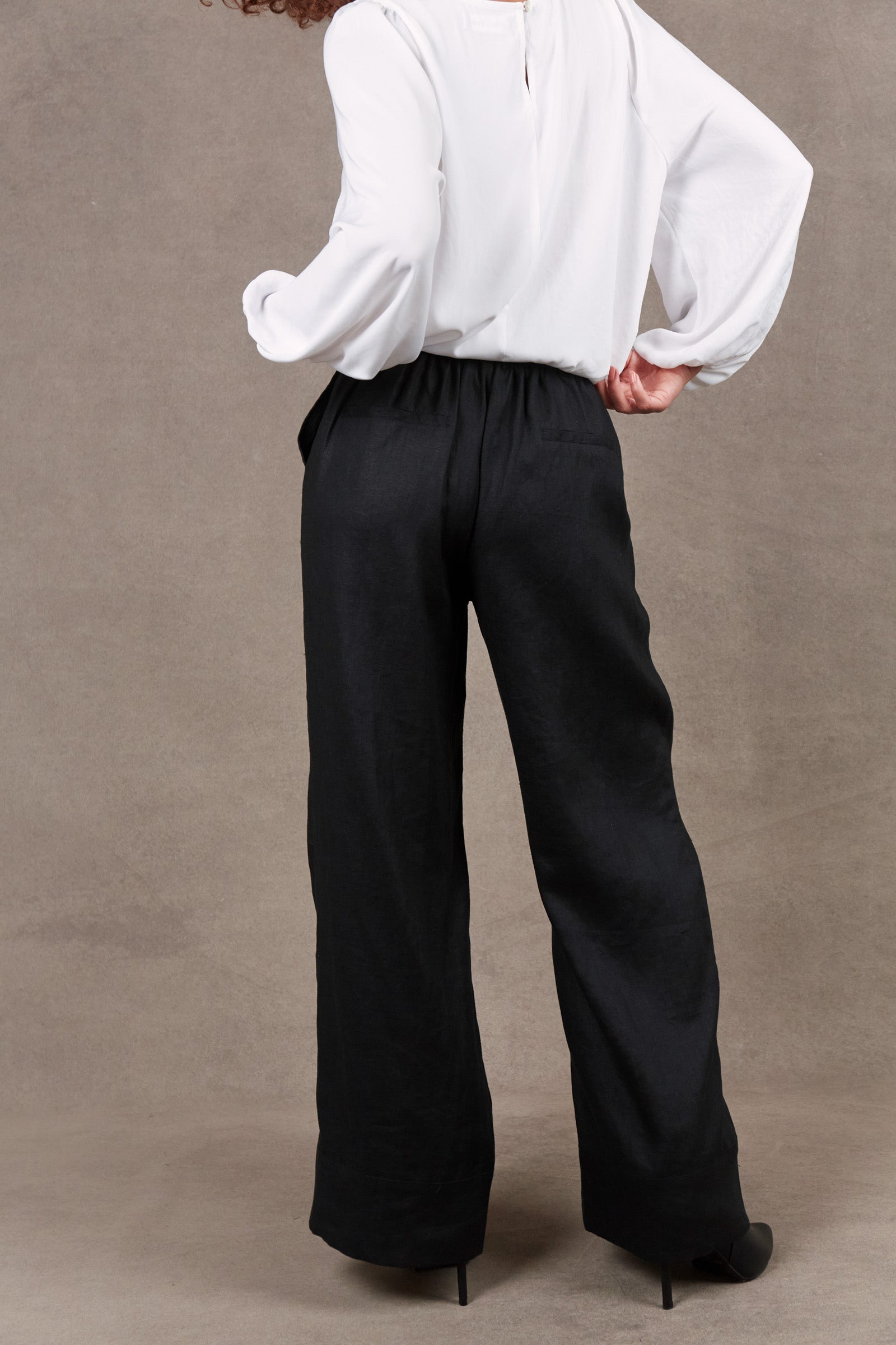 Nama Pant - Ebony - eb&ive Clothing - Pant Relaxed Linen