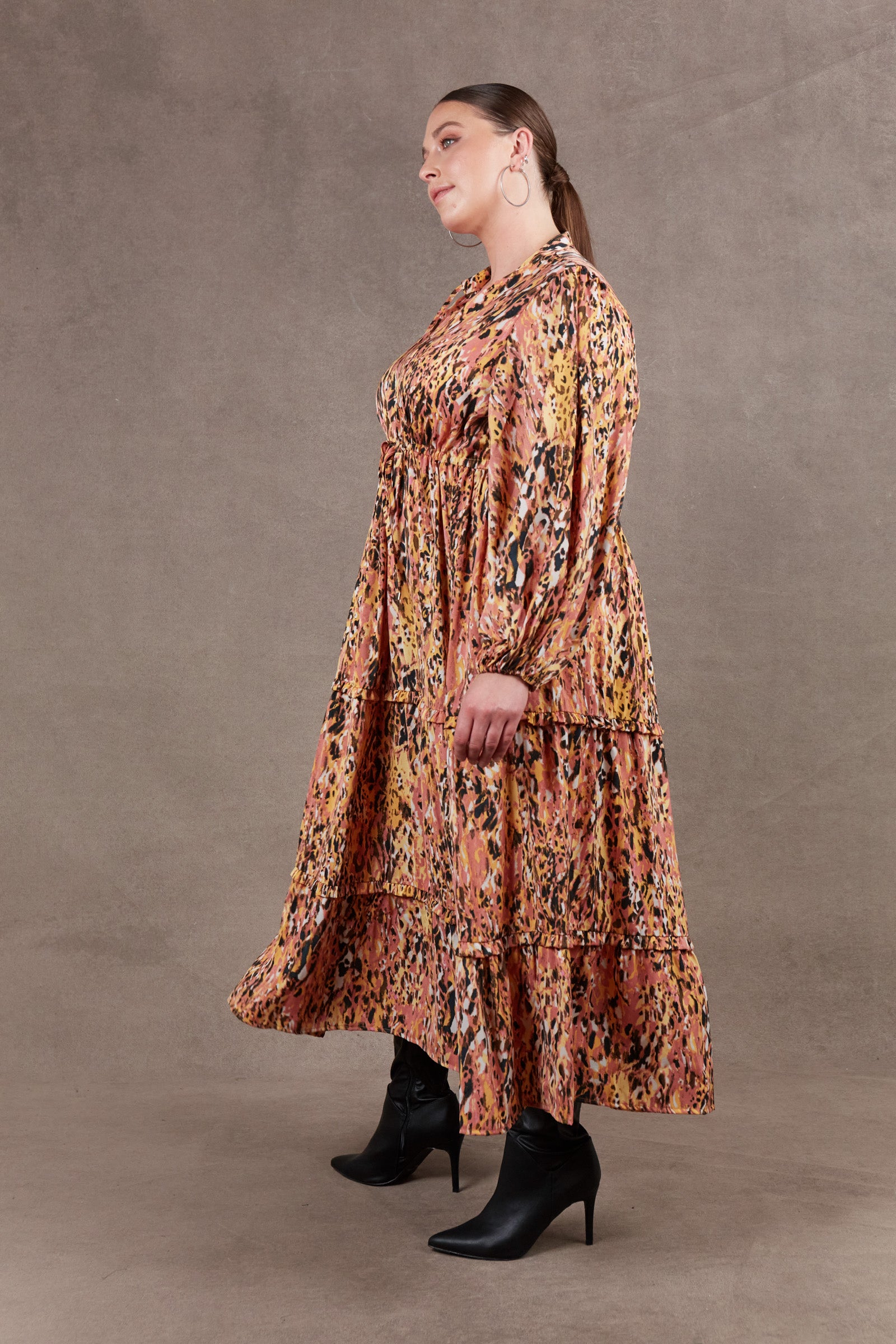Mayan Tiered Maxi - Ochre - eb&ive Clothing - Dress Maxi