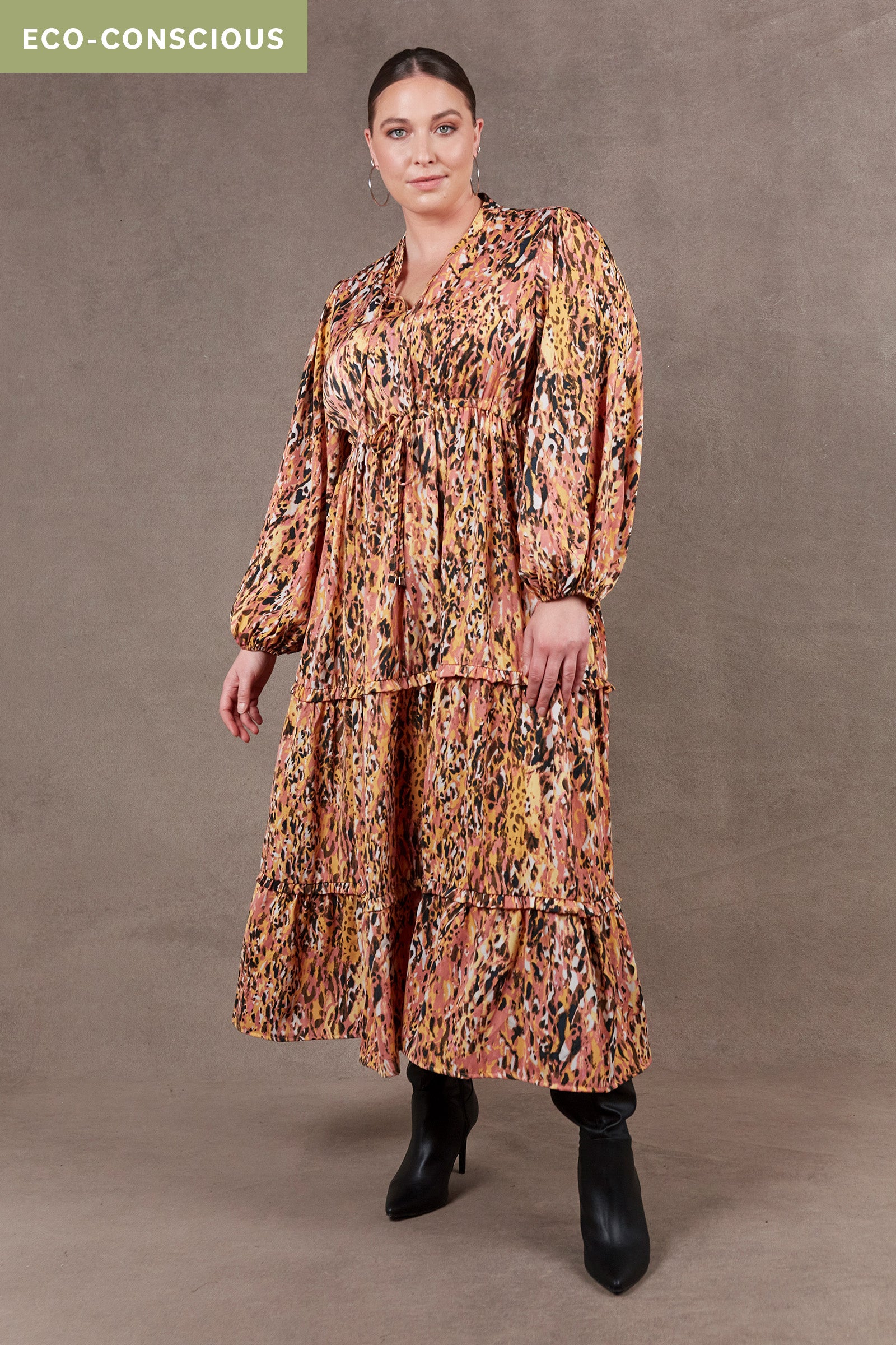 Mayan Tiered Maxi - Ochre - eb&ive Clothing - Dress Maxi