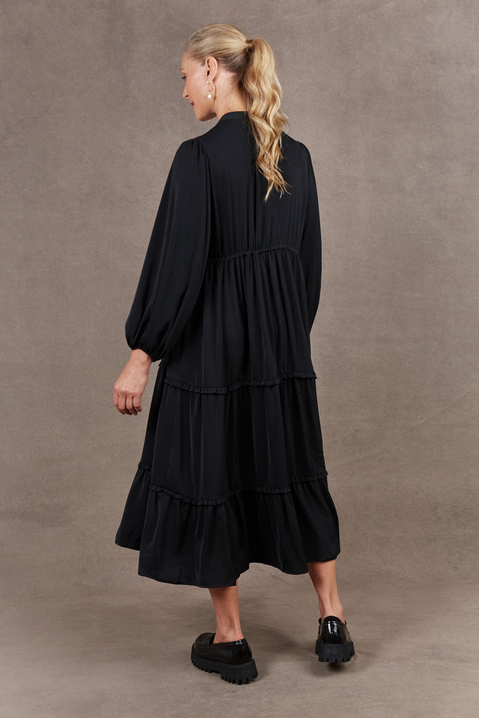 Mayan Tiered Maxi - Ebony - eb&ive Clothing - Dress Maxi