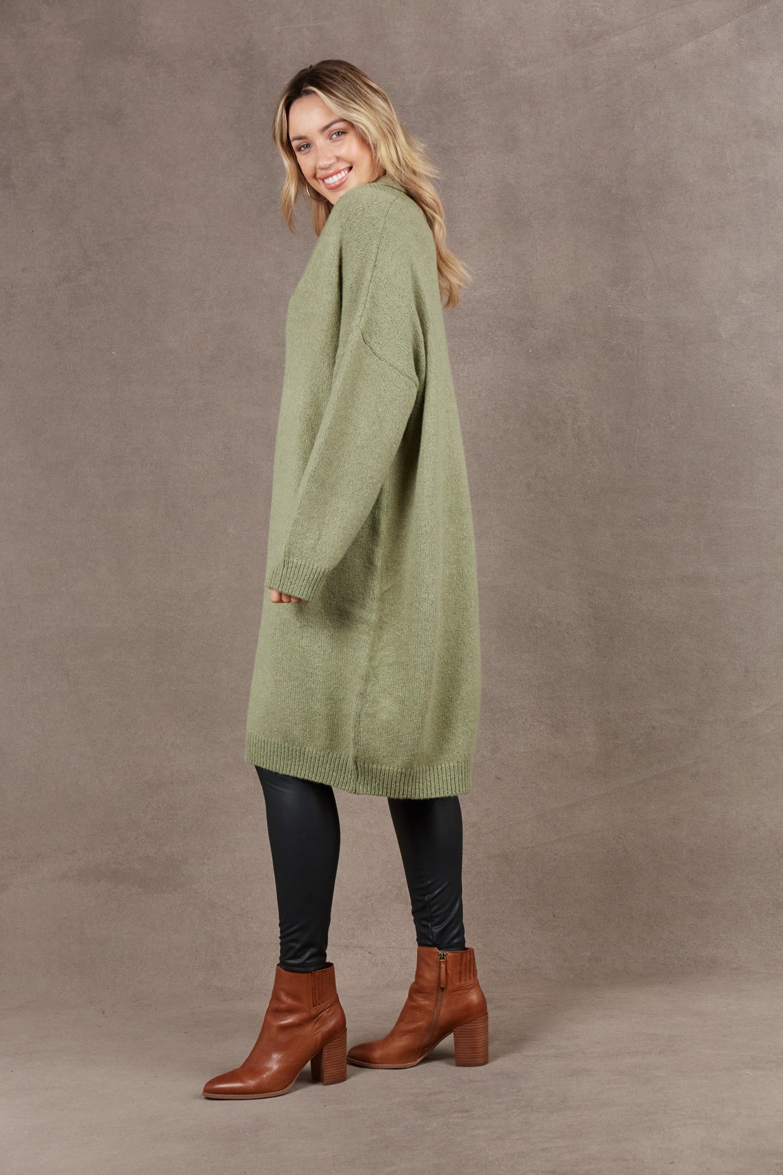 Paarl Top/Dress - Sage - eb&ive Clothing - Knit Jumper One Size