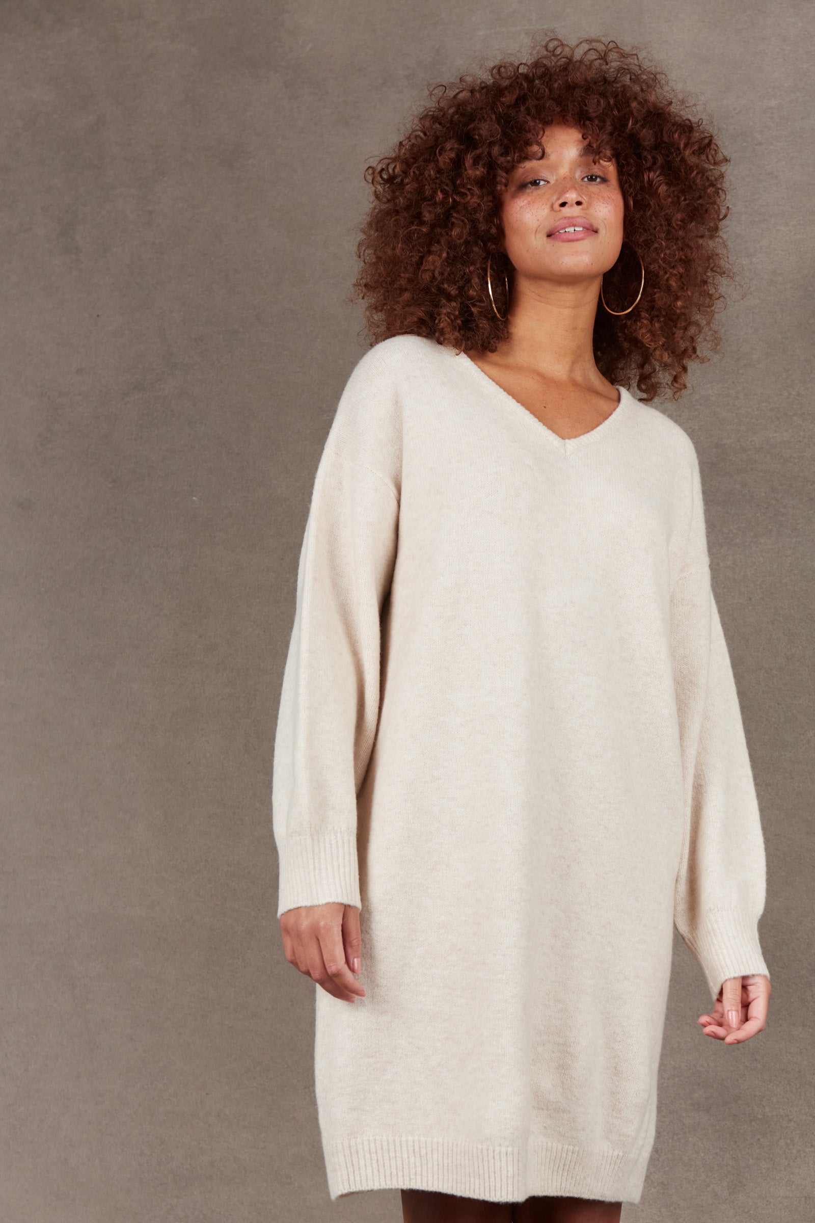 Paarl Midi Knit - Oat - eb&ive Clothing - Knit Jumper One Size