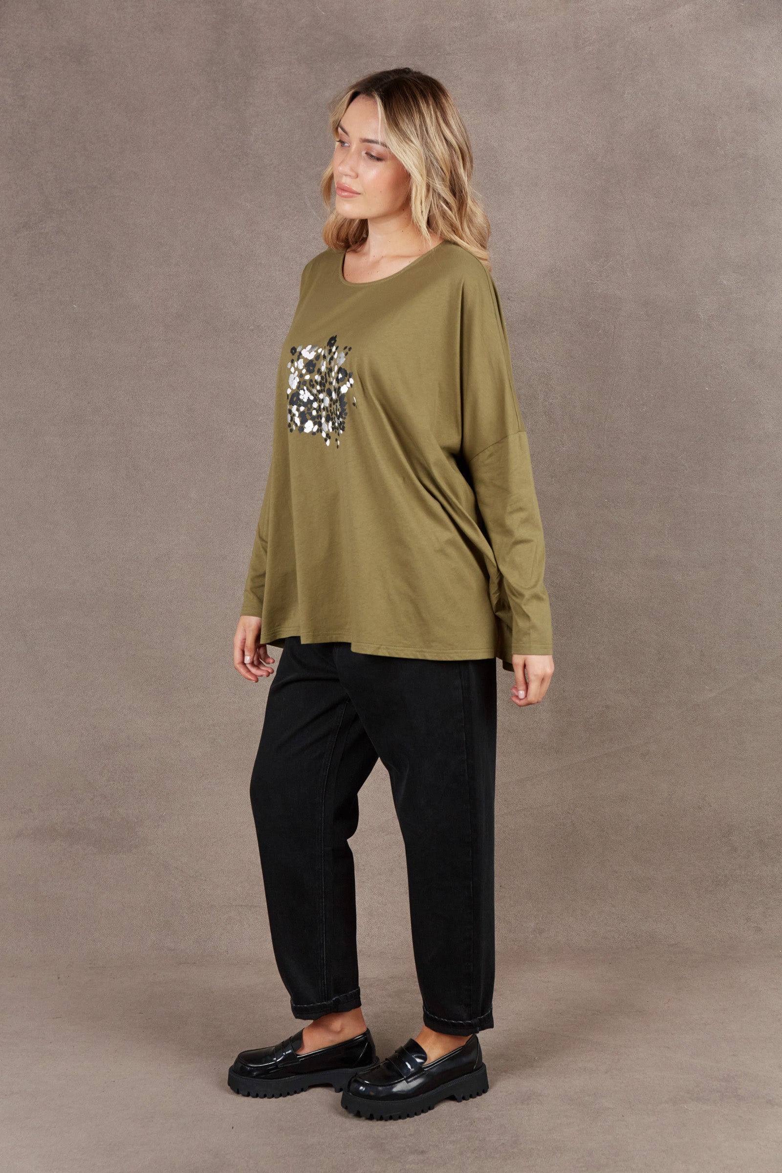 Pilbara Tshirt - Thyme - eb&ive Clothing - Top L/S One Size