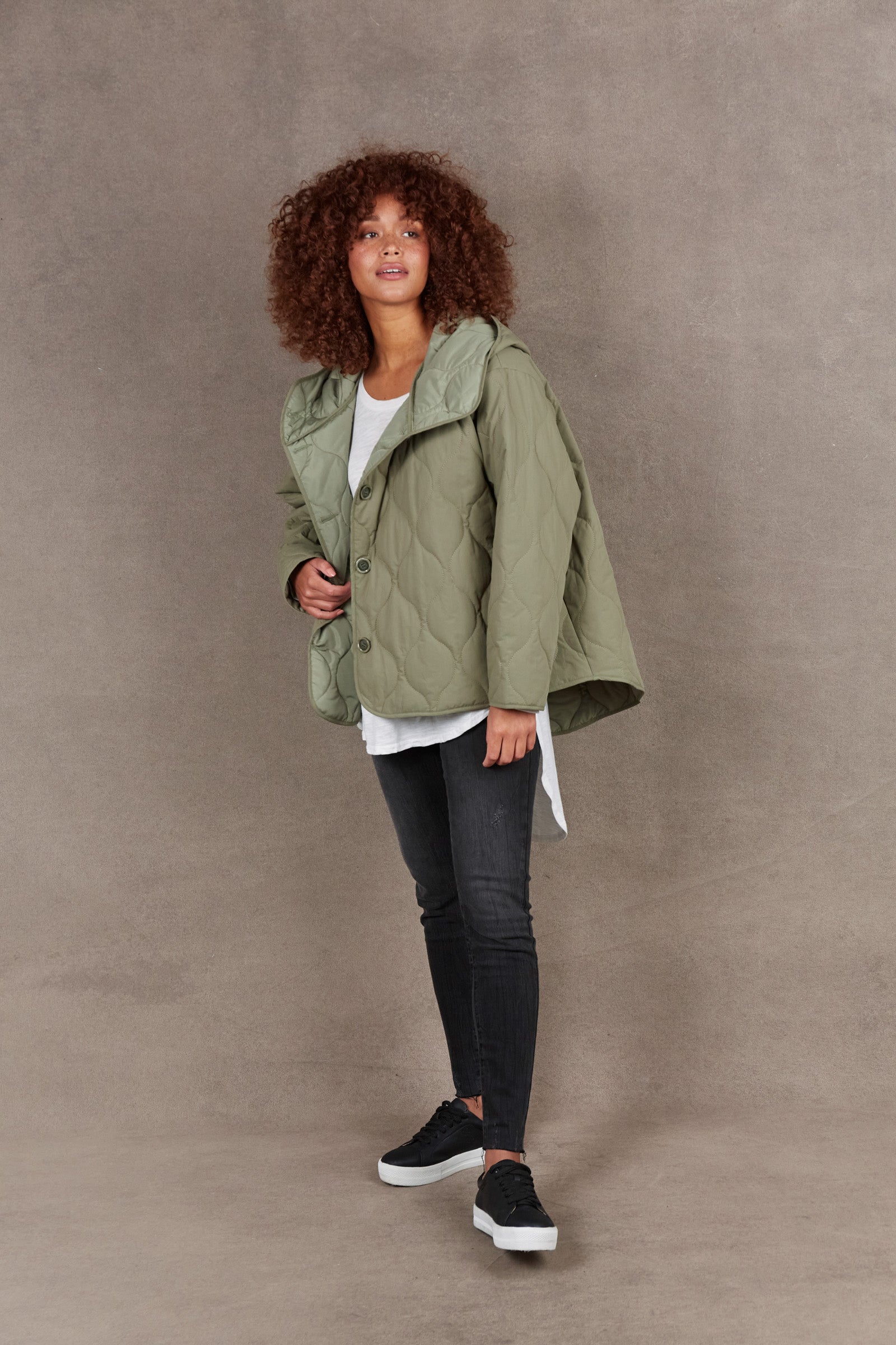 Ribe Hood Jacket - Sage - eb&ive Clothing - Jacket
