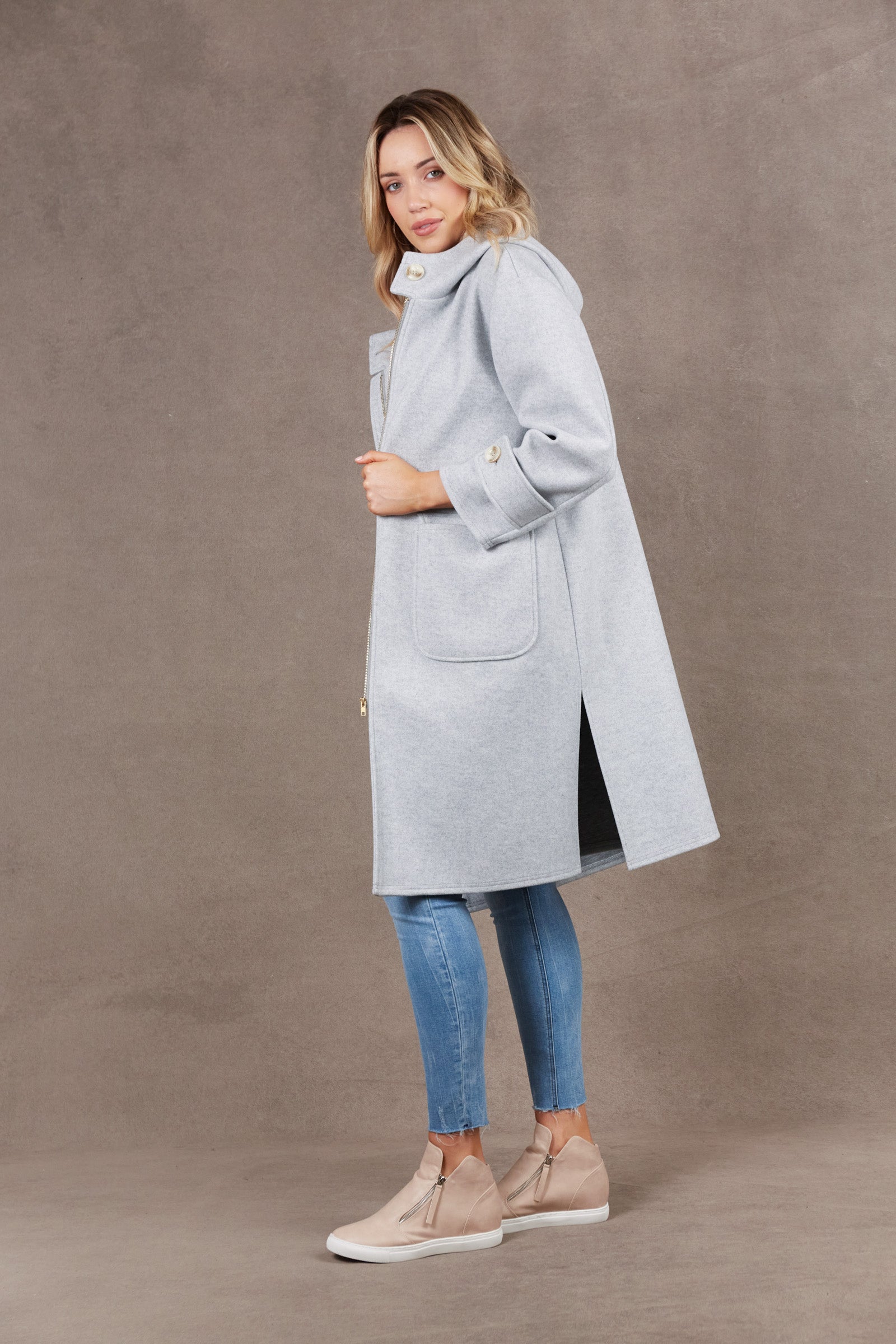 Mohave Hood Jacket - Grey - eb&ive Clothing - Jacket
