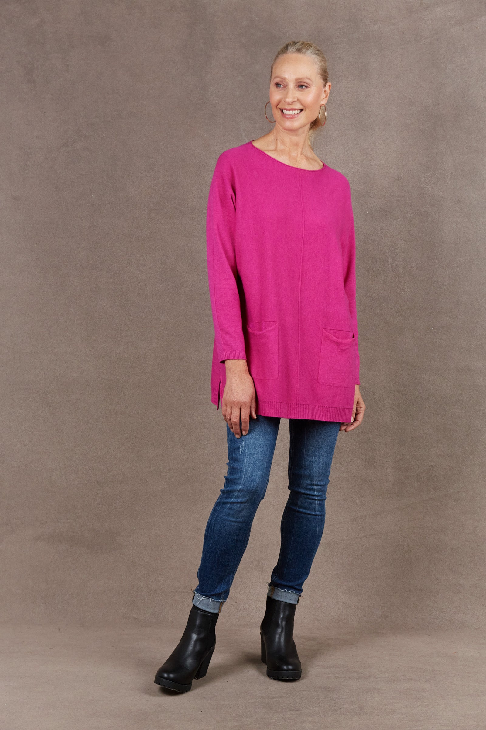 Alawa Knit - Magenta - eb&ive Clothing - Knit Jumper One Size