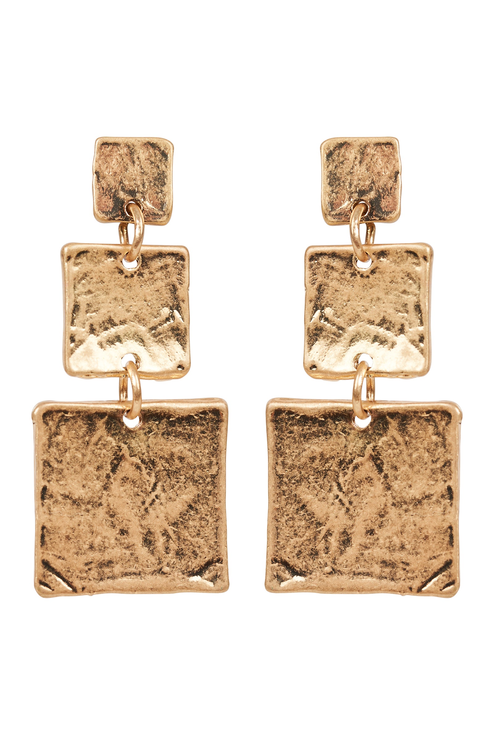 Paarl Square Drop Earring - Gold - eb&ive Earring