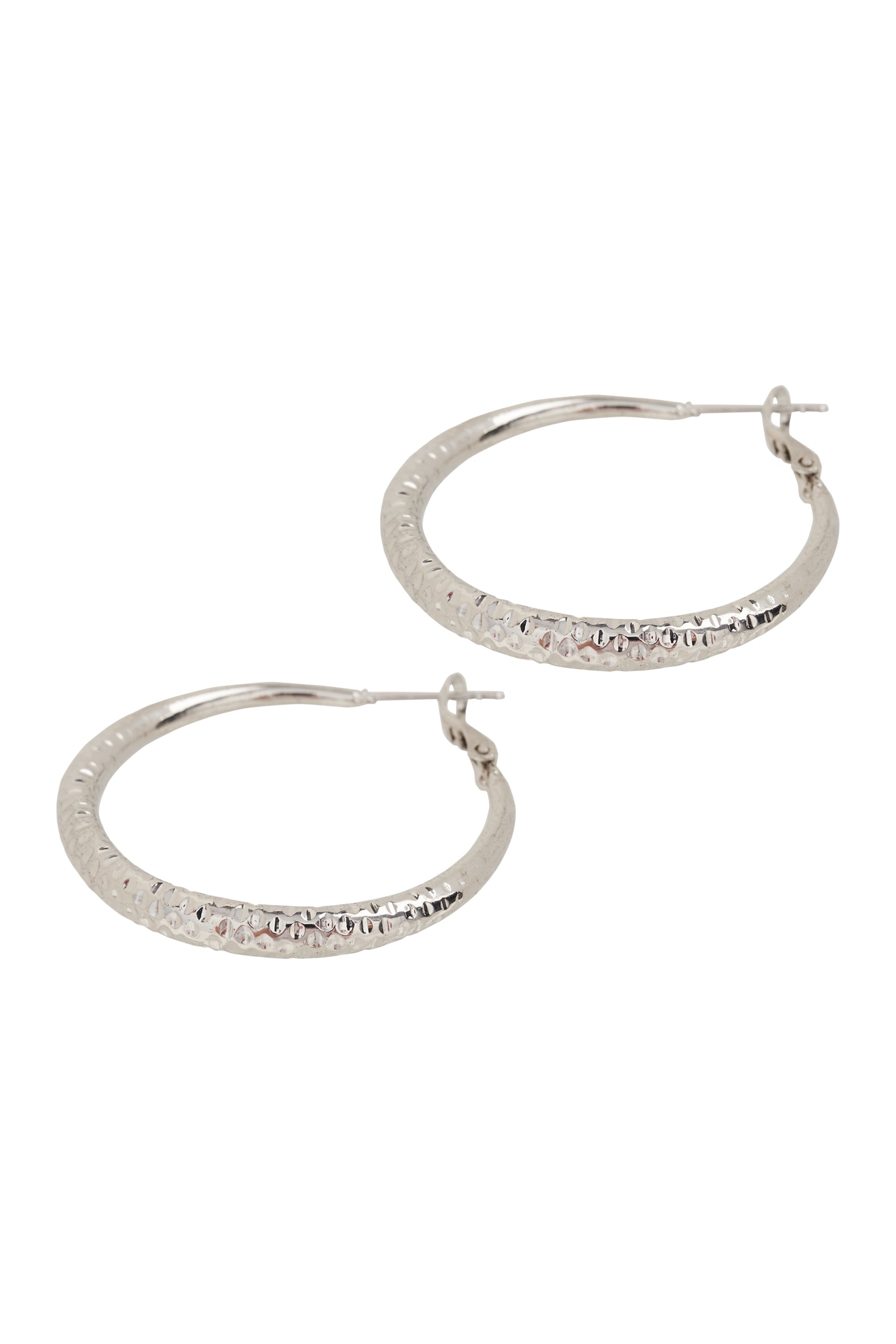 Norse Textured Hoop - Silver - eb&ive Earring
