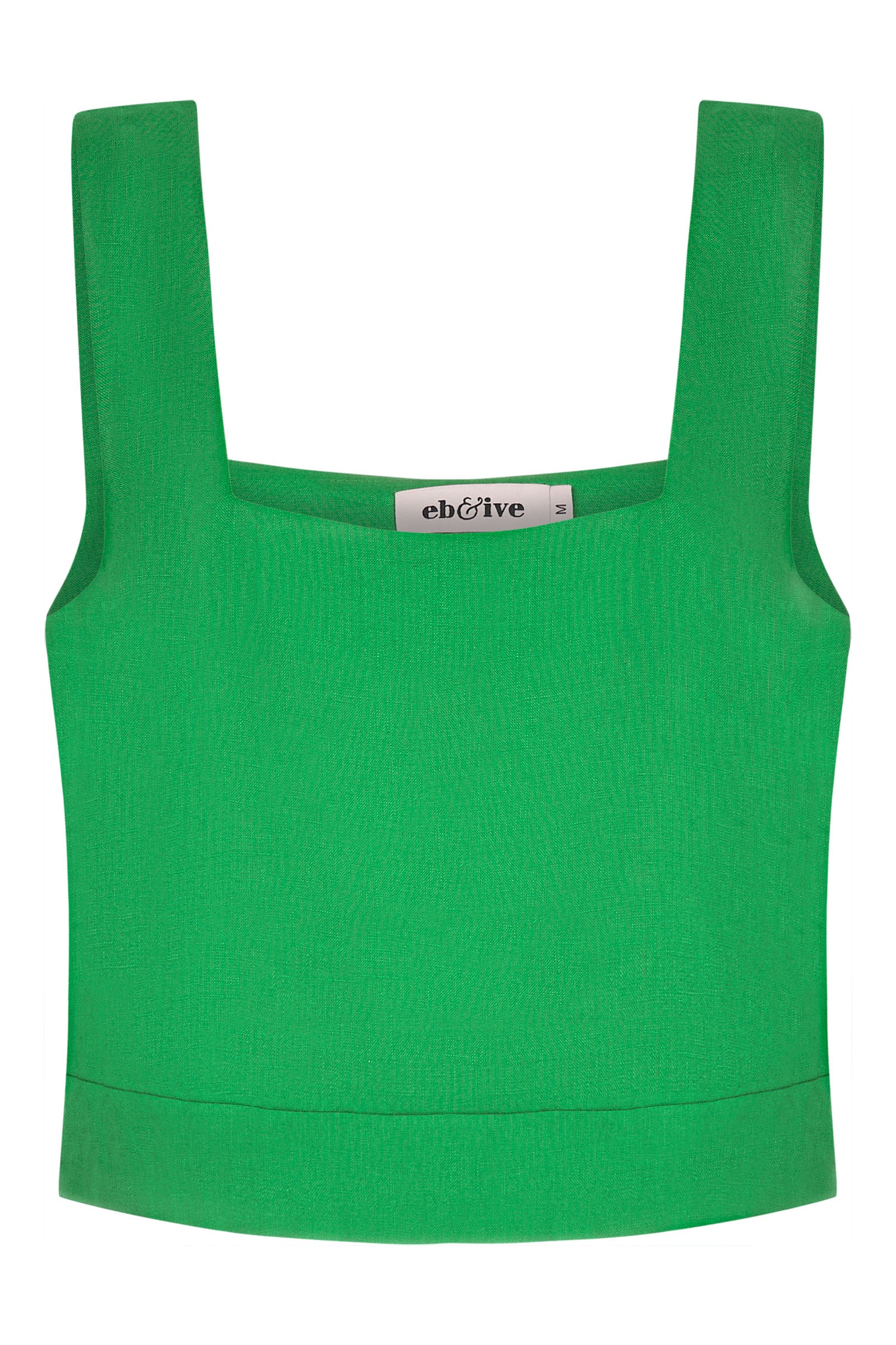 Halcyon Tank - Emerald - eb&ive Clothing - Top Sleeveless Linen