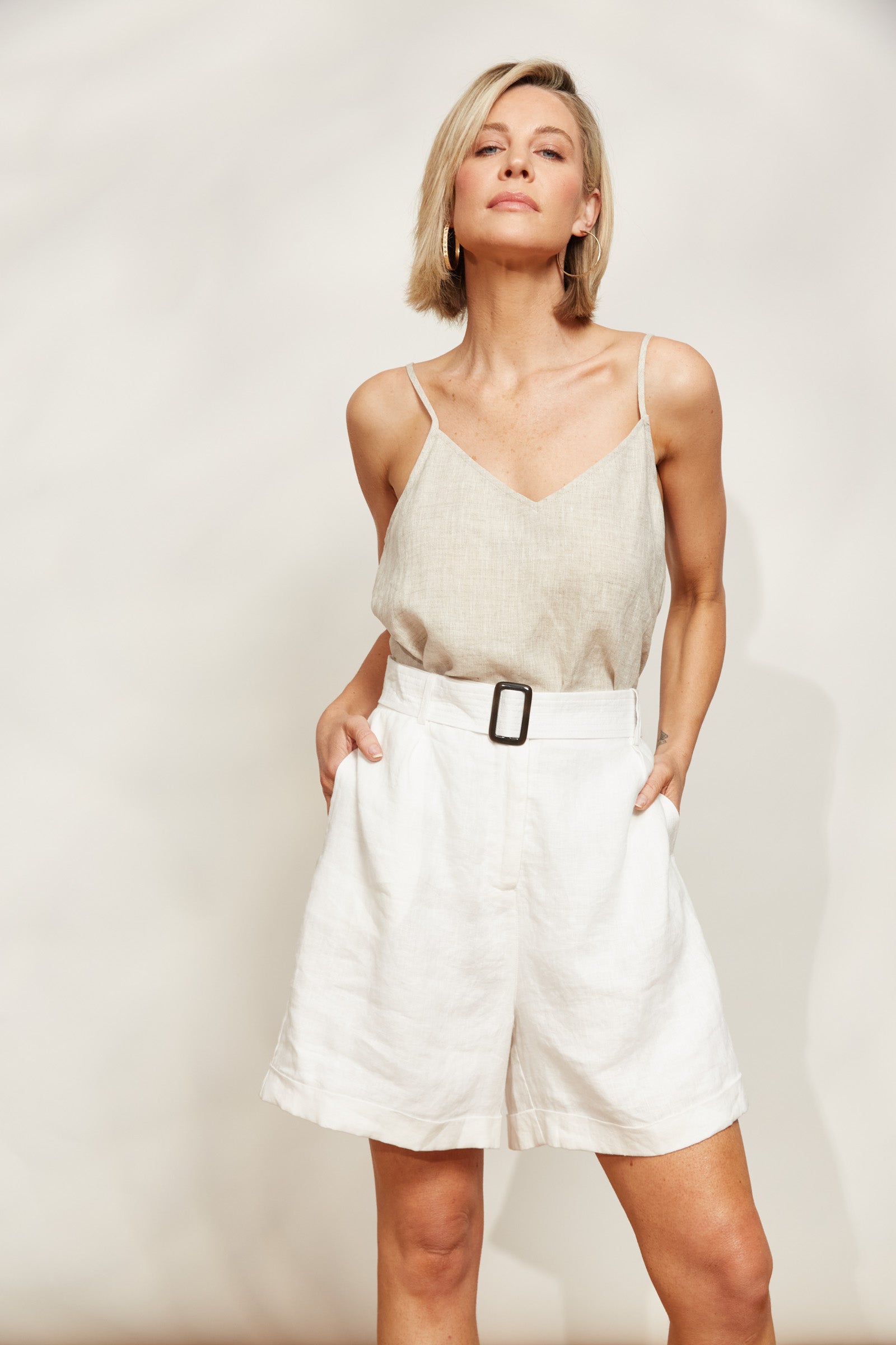 Halcyon Short - Opal - eb&ive Clothing - Short Linen