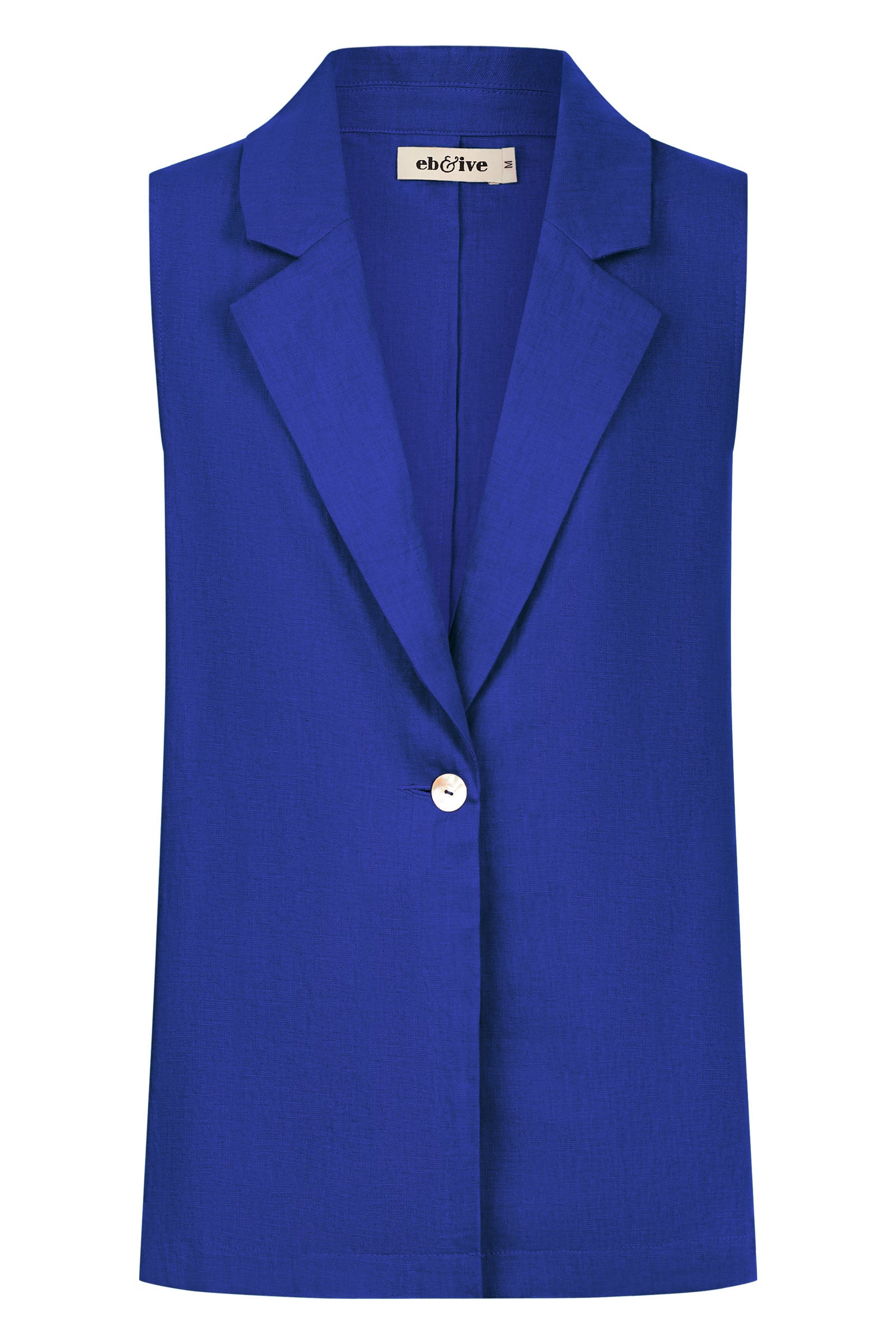 Halcyon Vest - Cobalt - eb&ive Clothing - Vest Linen